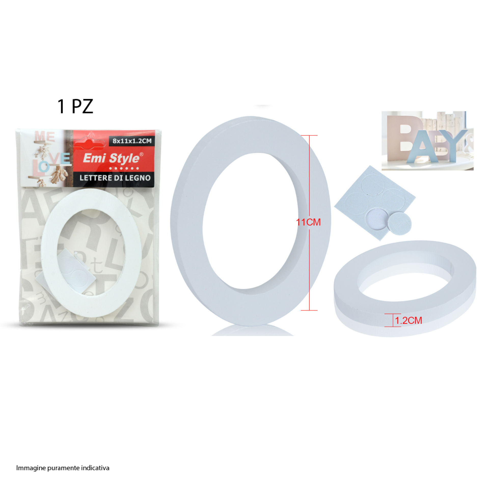 LETTERE DI LEGNO 8*11*1.2CMEmi Style