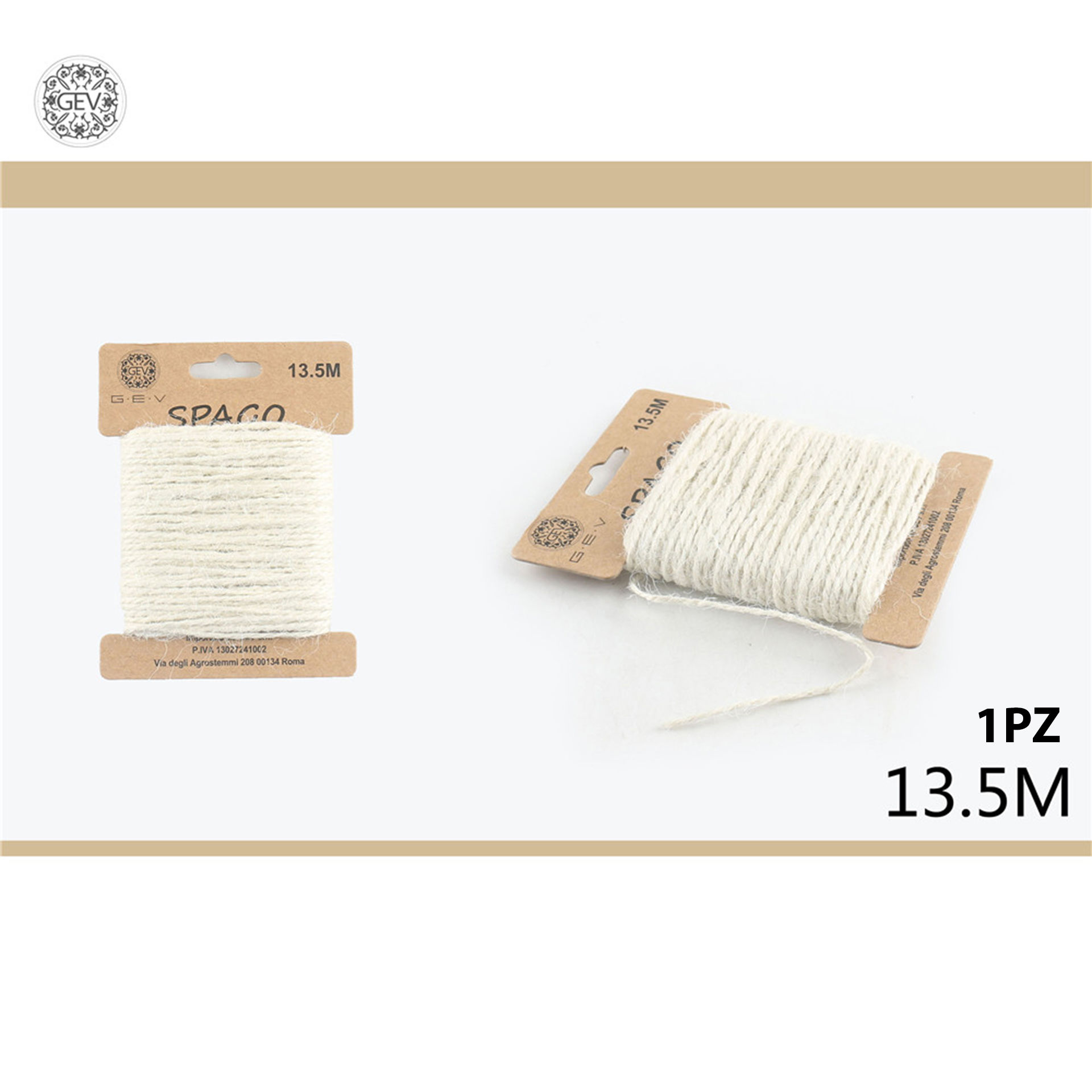 SPAGO DI LINO 15M BIANCO 13.5MGev