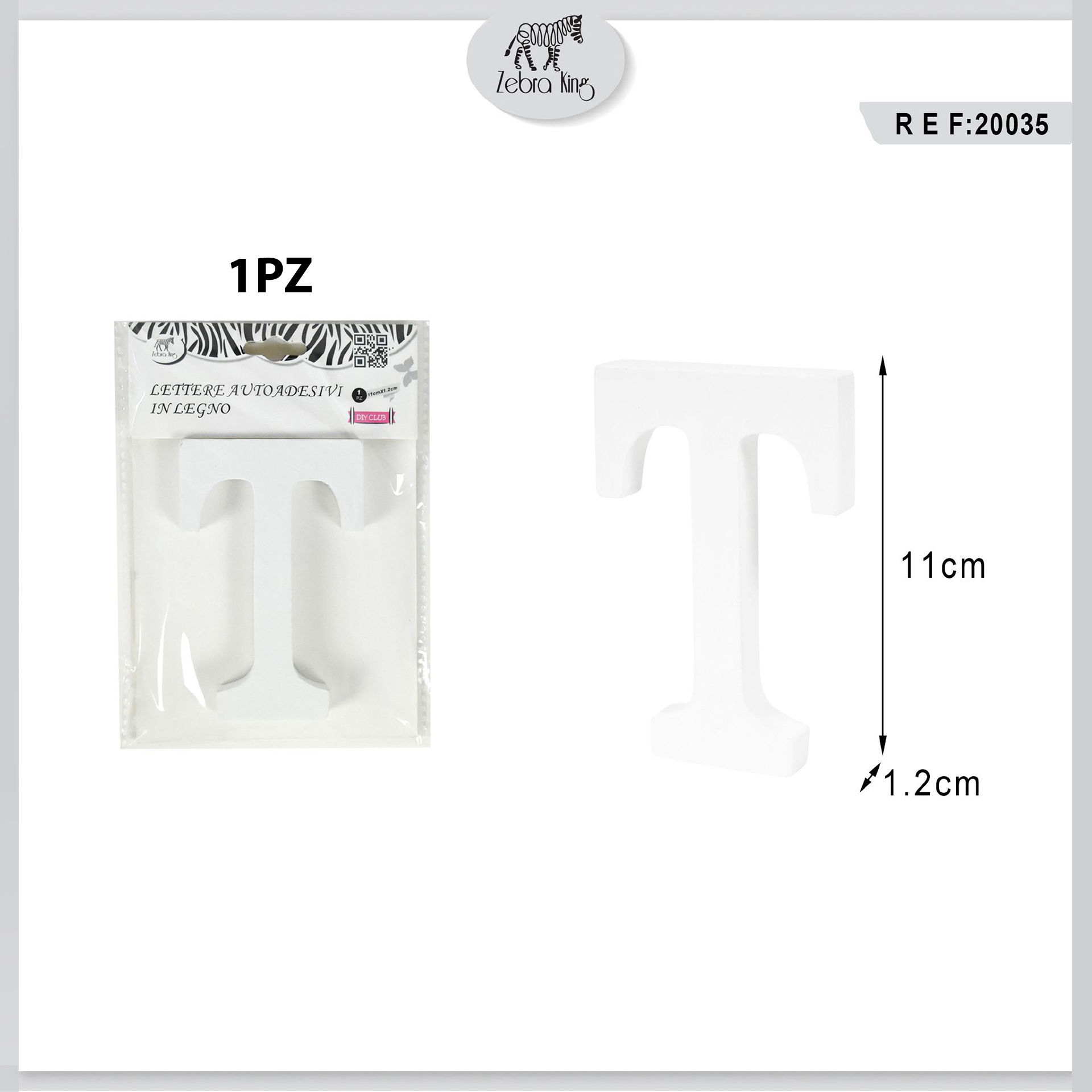 11CM LETTERE AUTOADESIVI DI COLORE BIANCOParty Go