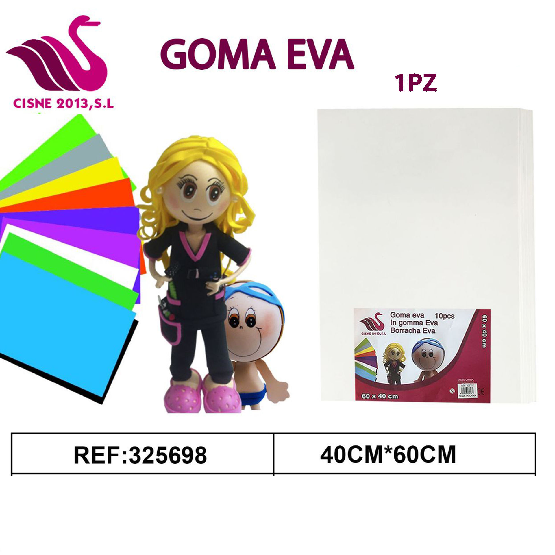 GOMMA CREPLA BIANCO 40*60Party Go