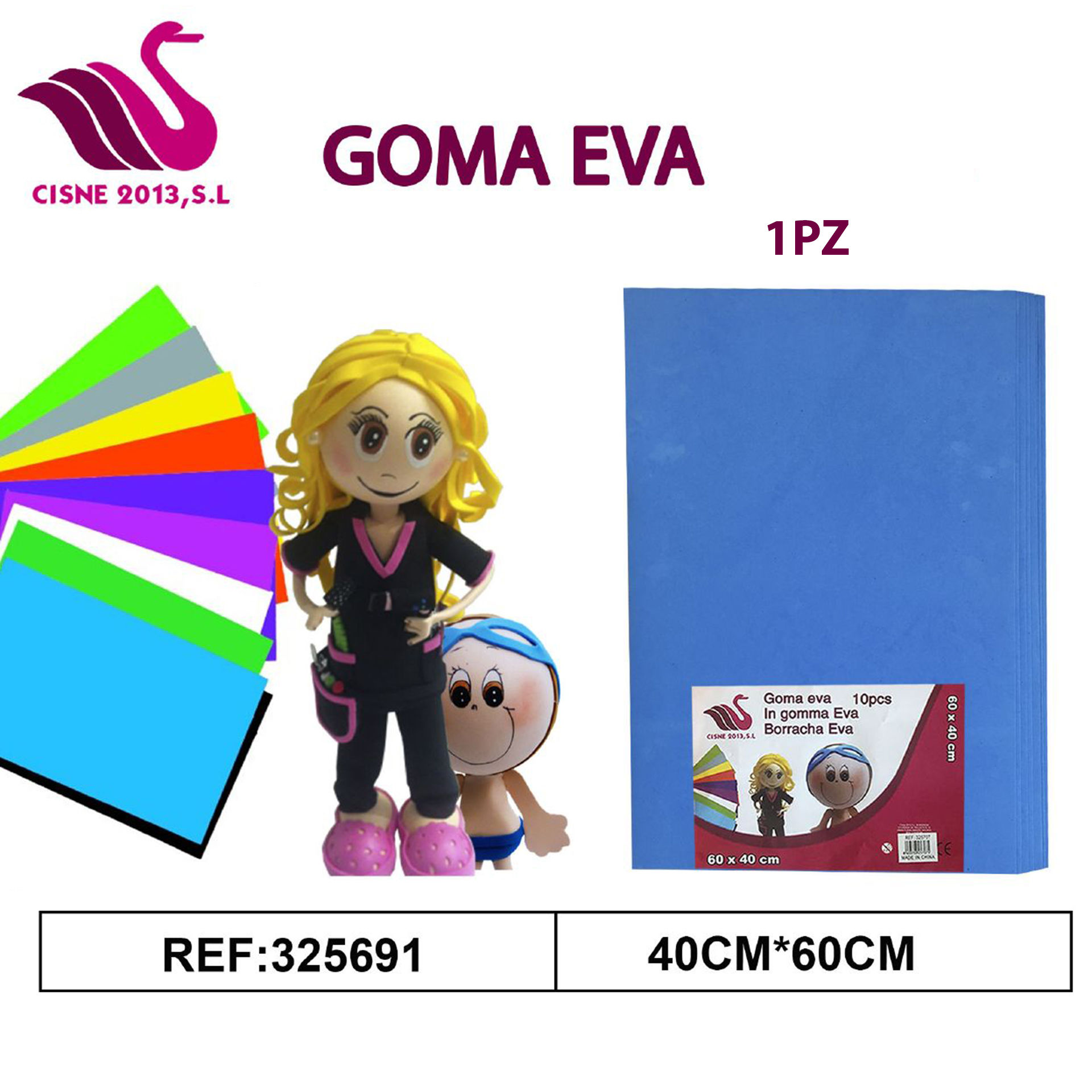 GOMMA CREPLA BLU 40*60Party Go