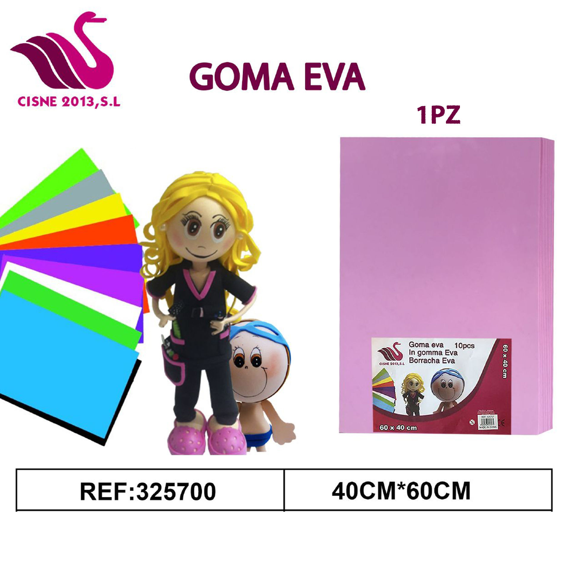 GOMMA CREPLA ROSA 40*60Party Go