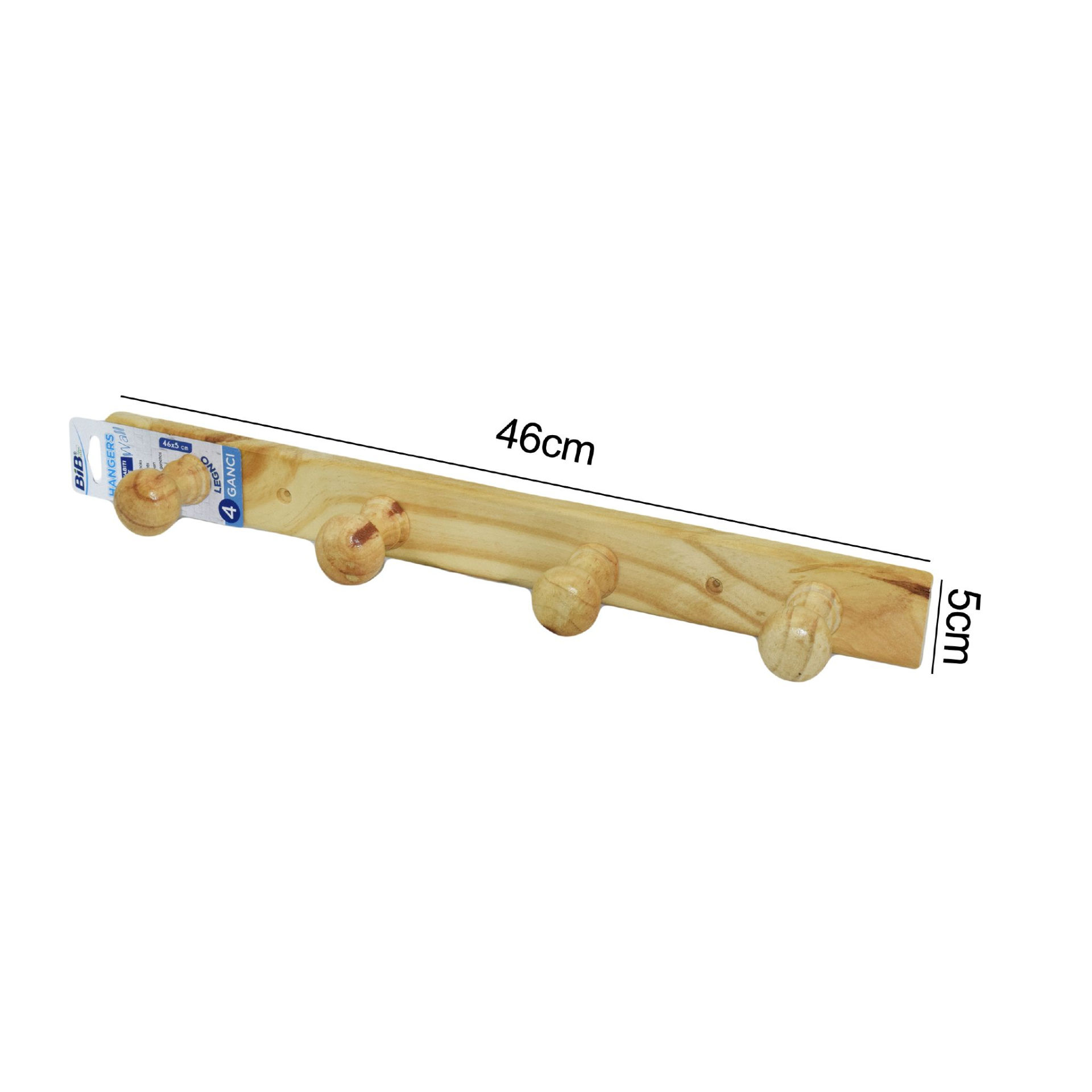 APPENDIABITI DA PARETE IN LEGNO - 4 GABib