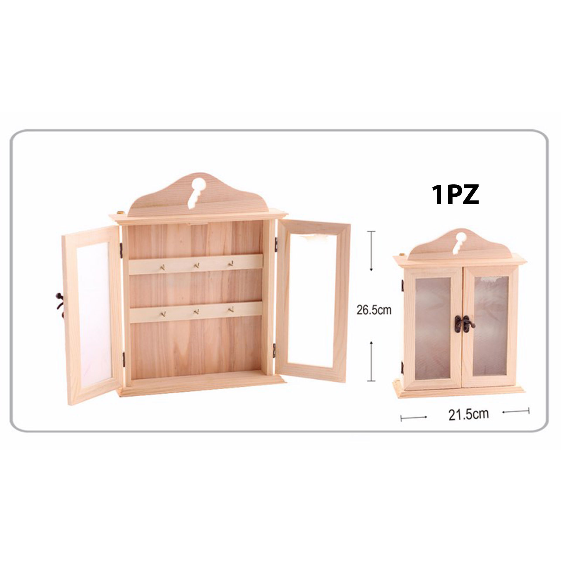 CASSETTA IN LEGNO PORTACHIAVI C/2ANTEDc