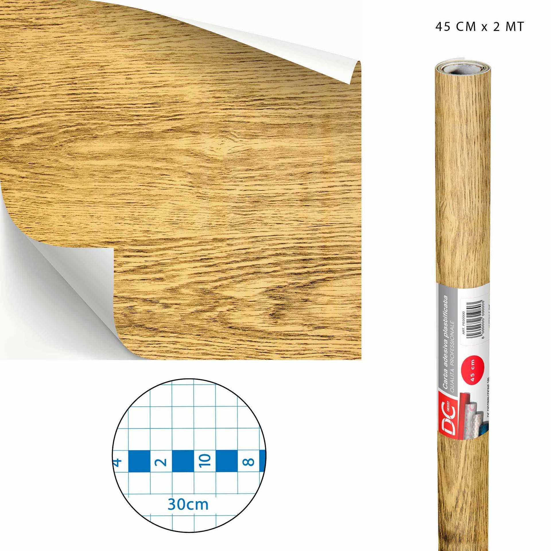 DC CASA CARTA ADES.PVC LEGNO 45CMX2MX0,08MM  5037Dc