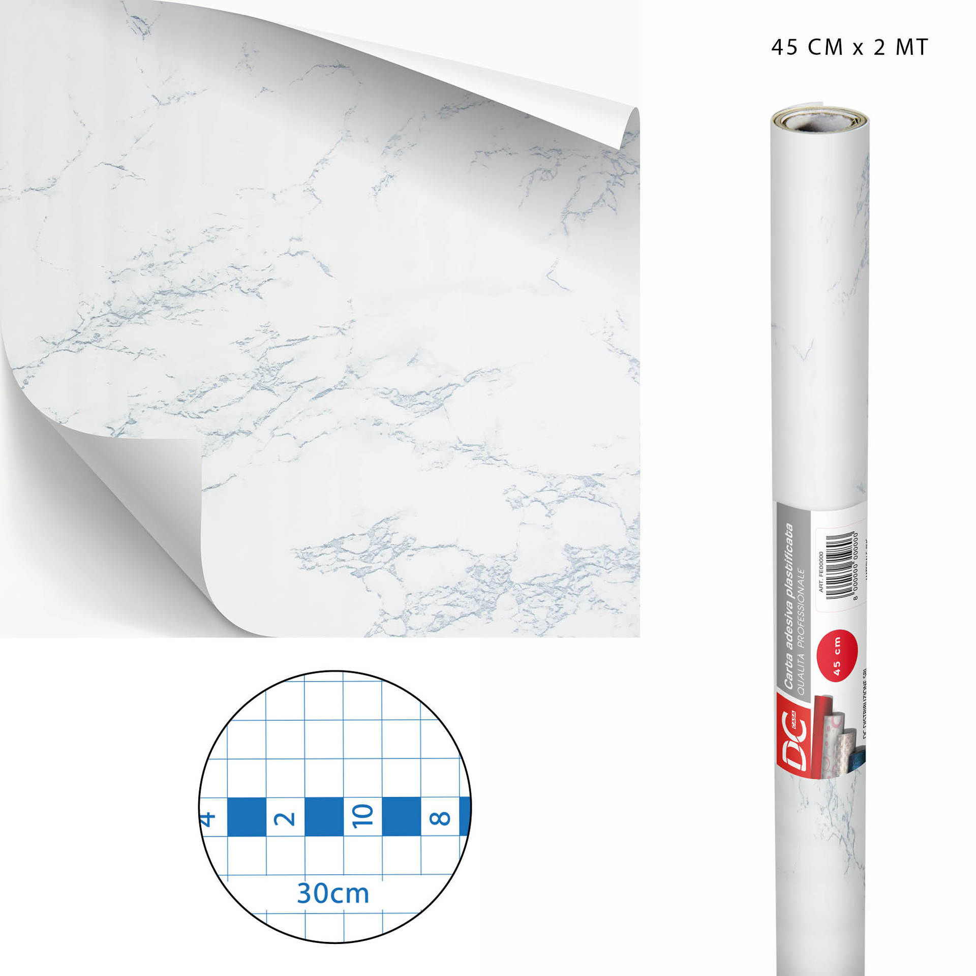 DC CASA CARTA ADES.PVC MARMO 45CMX2MX0,08MM 5265-1Dc