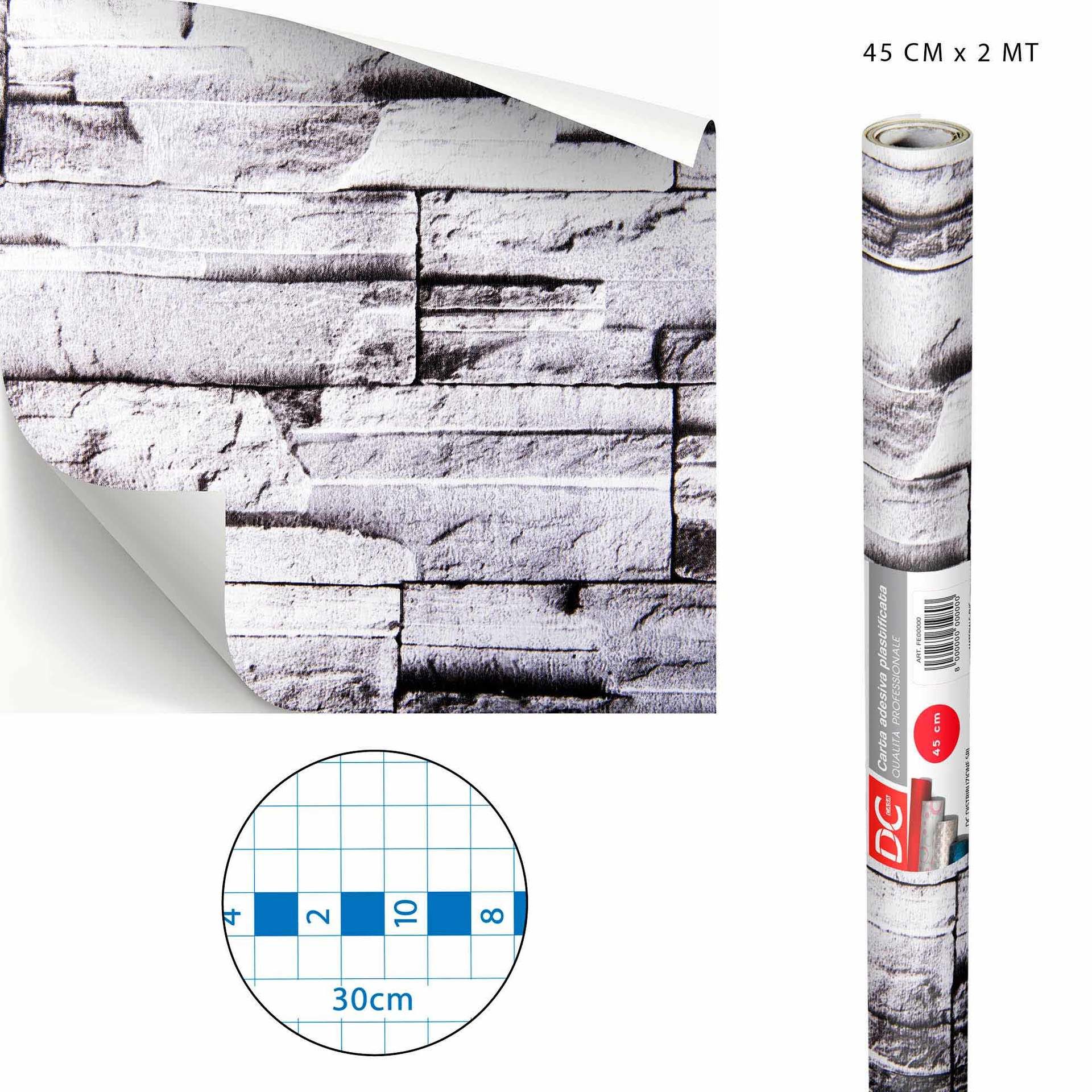 DC CASA CARTA ADES.PVC MARMO 45CMX2MX0,08MM M208-2Dc
