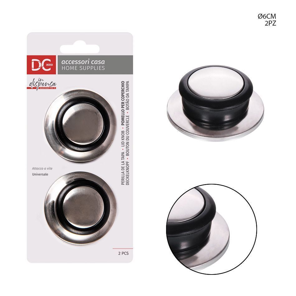 DC CASA POMELLO COPERCHIO INOX/PLAST. 2PZDc
