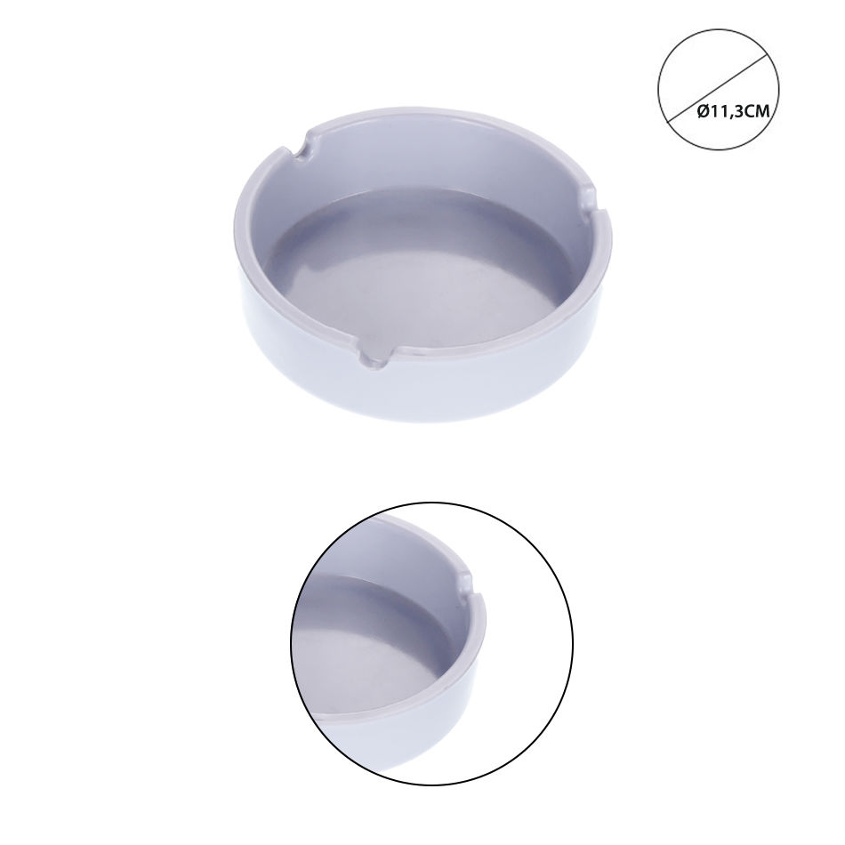 DC CASA POSACENERE PLAST. TONDO 11.3CM BIANCODc