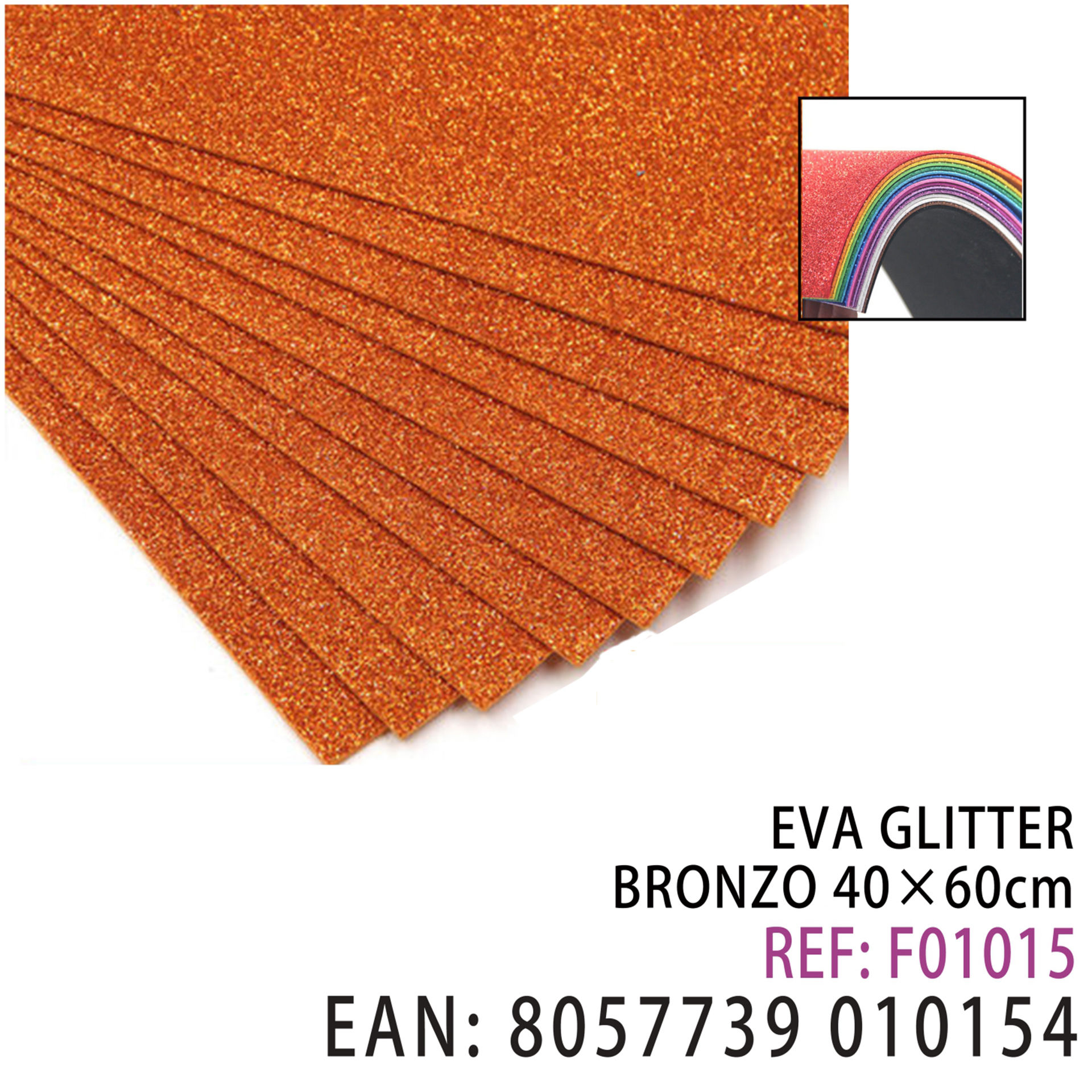 EVA 40X60CM GLITTER BRONZOHQ