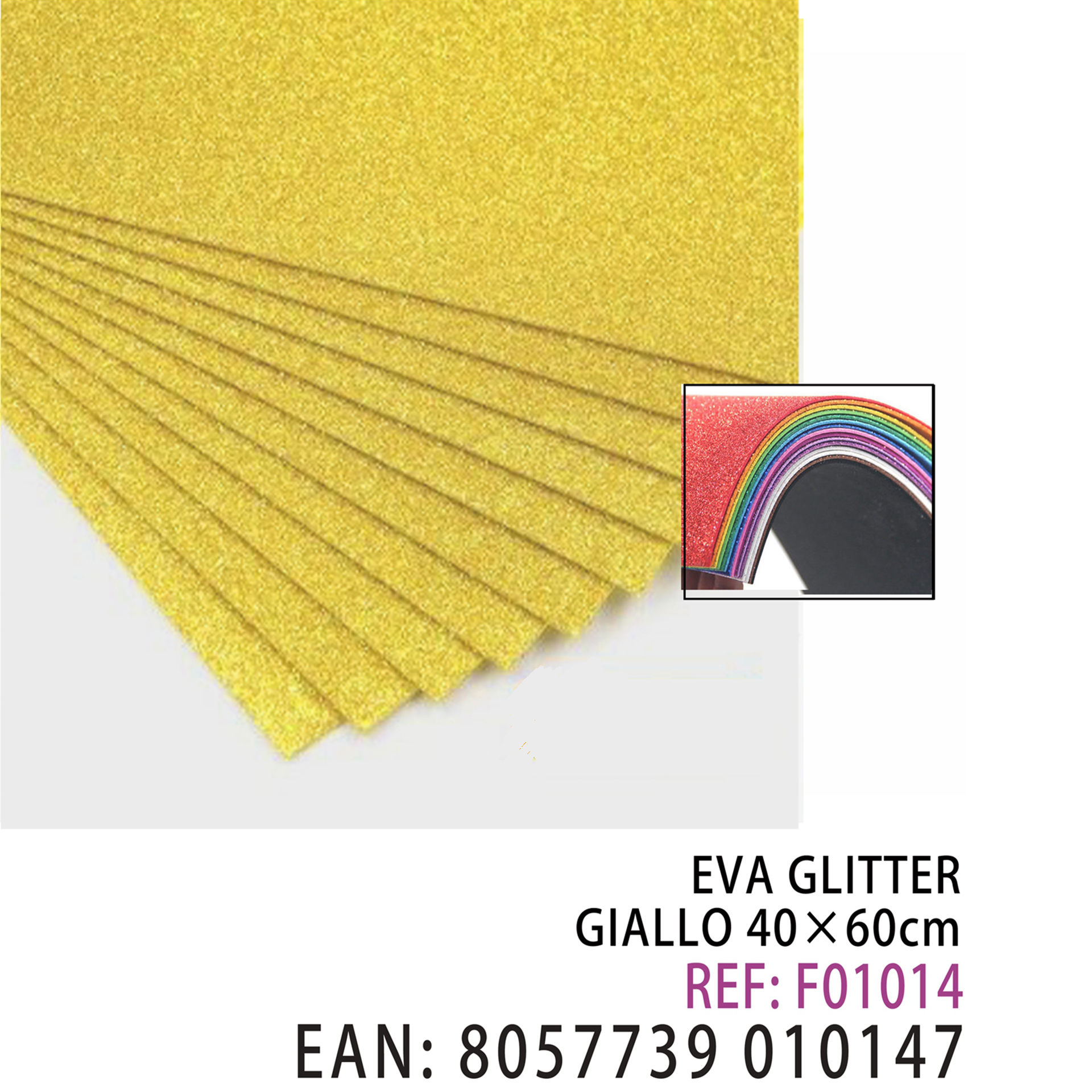 EVA GLITTER GIALLO 40*60CMHQ