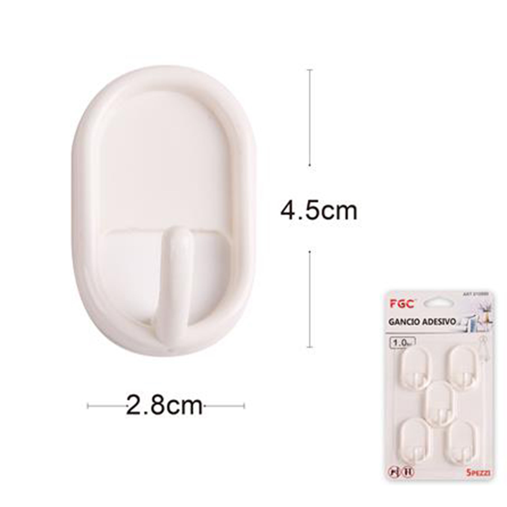 GANCIO ADESIVO 5PZHQ