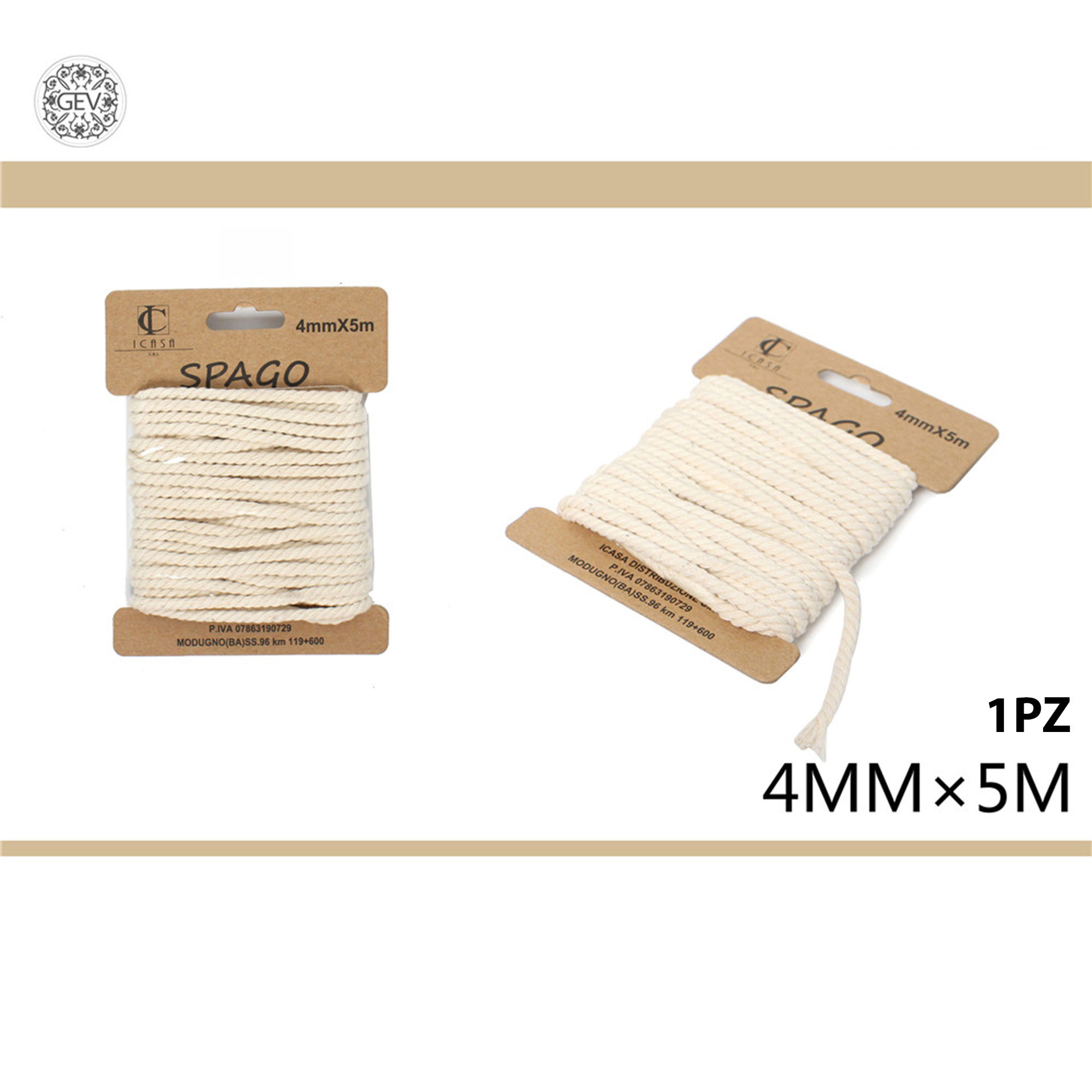 SPAGO IN COTONE 4MM*5MGev