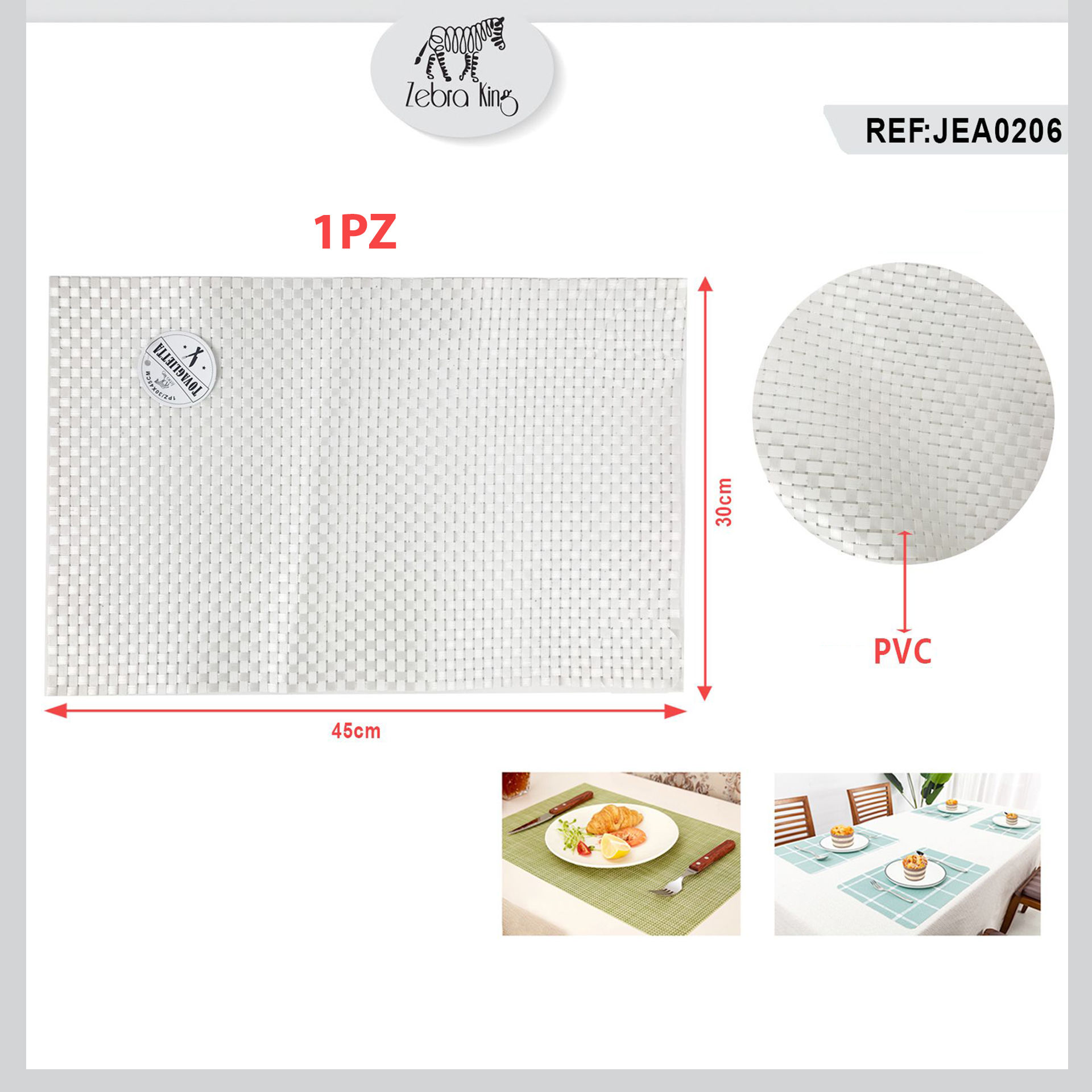 8*8 TOVAGLIETTA BIANCO 30CM*45CMParty Go