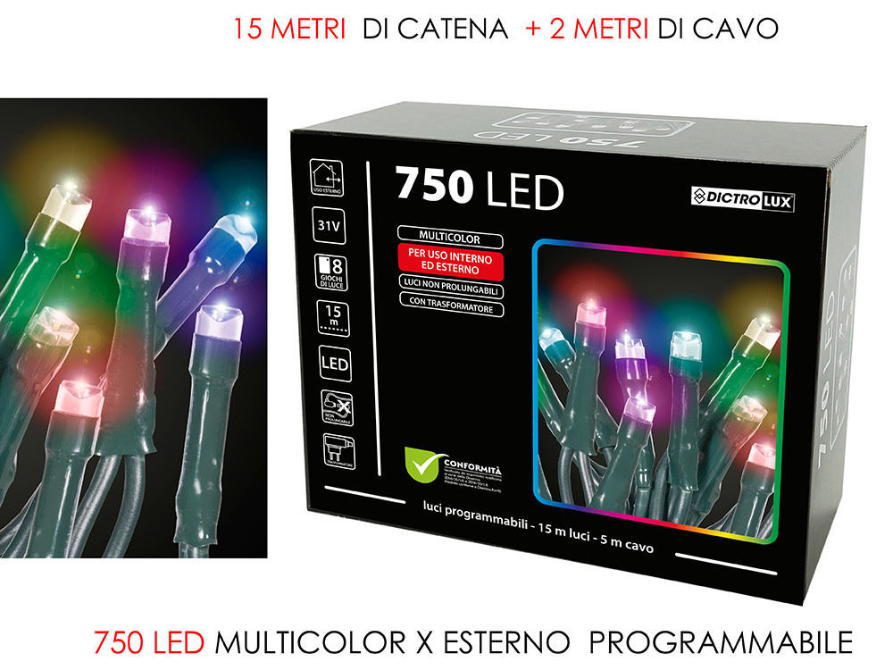 750 LUCI LED MULTICOLOR X EST. PROGVesti Casa