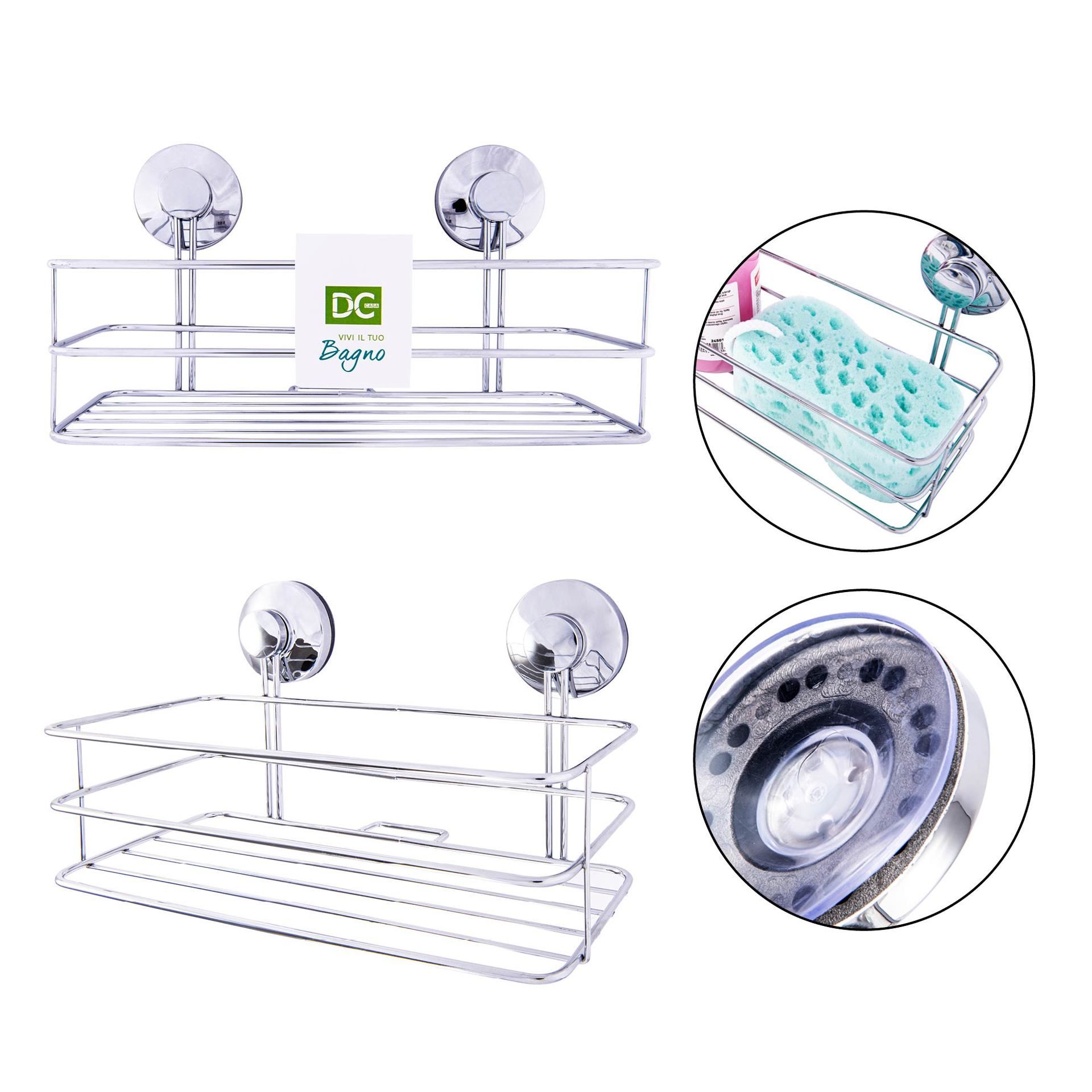 DC CASA MENSOLA BAGNO VENTOSA CROMATODc