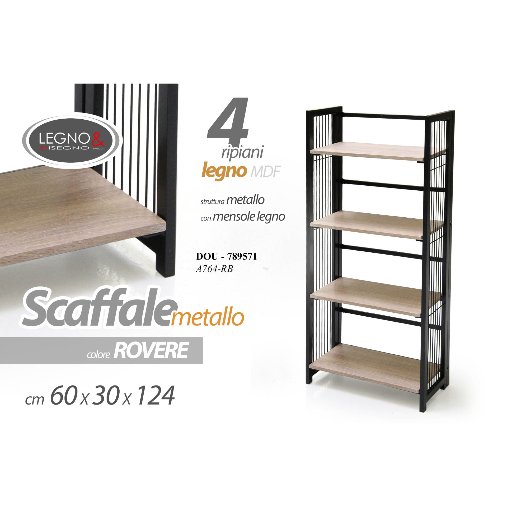 DOU/SCAFF 4RIP CLROV 60*30*124 A764/0627Gicos