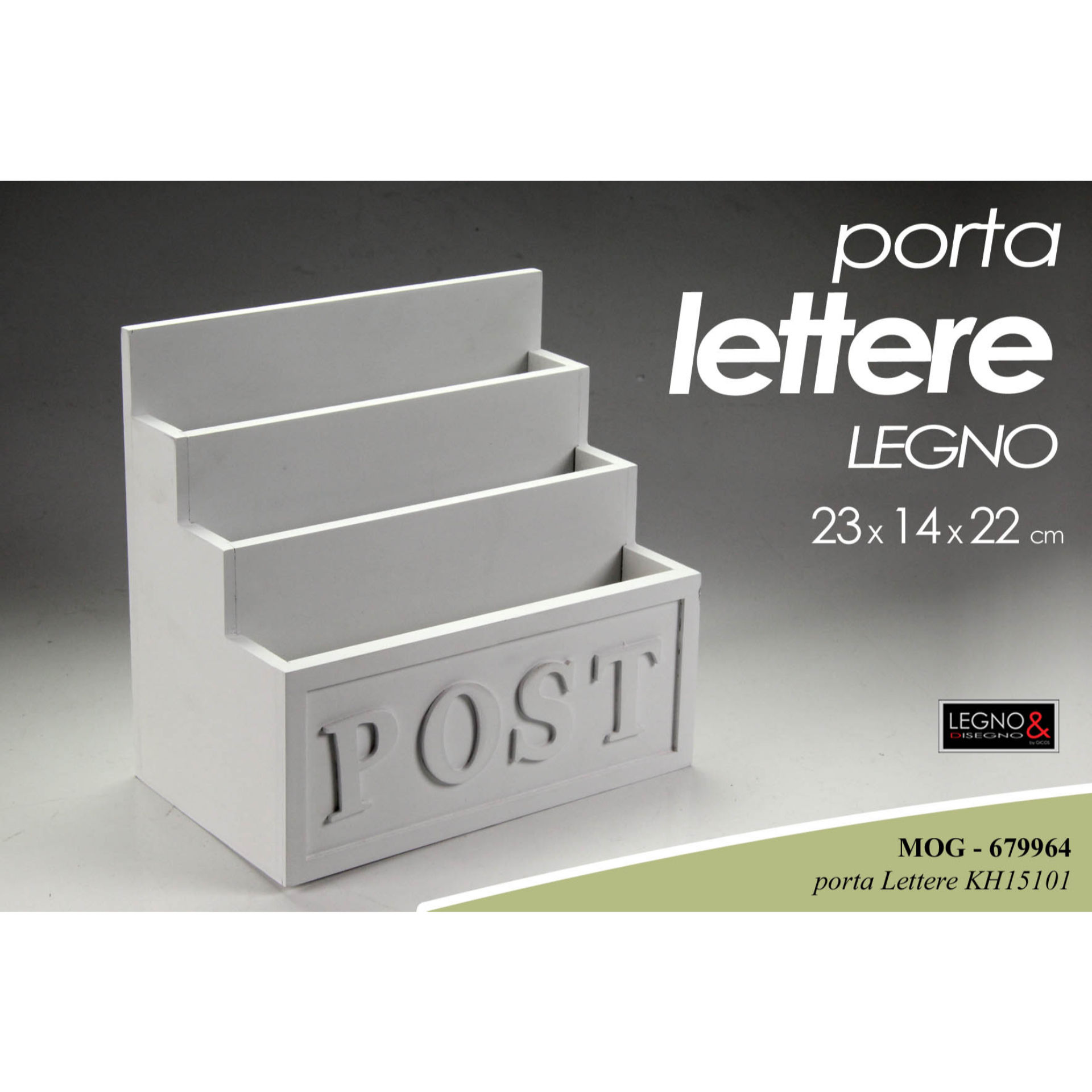 MOG/PORTA LETTERE 23*14*22CM KH15101Gicos