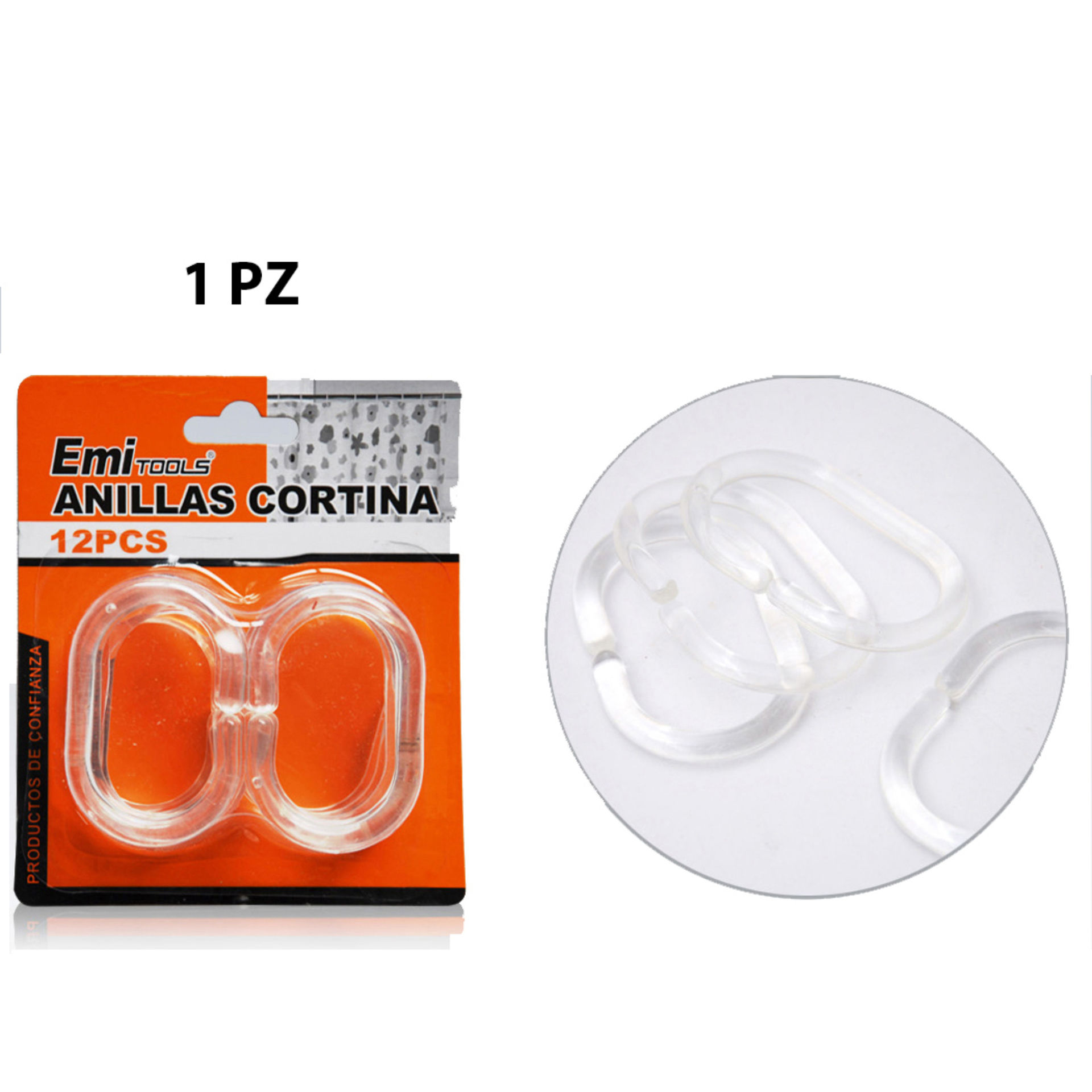 ANNELLI TRASPARENTI PER TENDA DA DOCCIA 12PZEmi Style