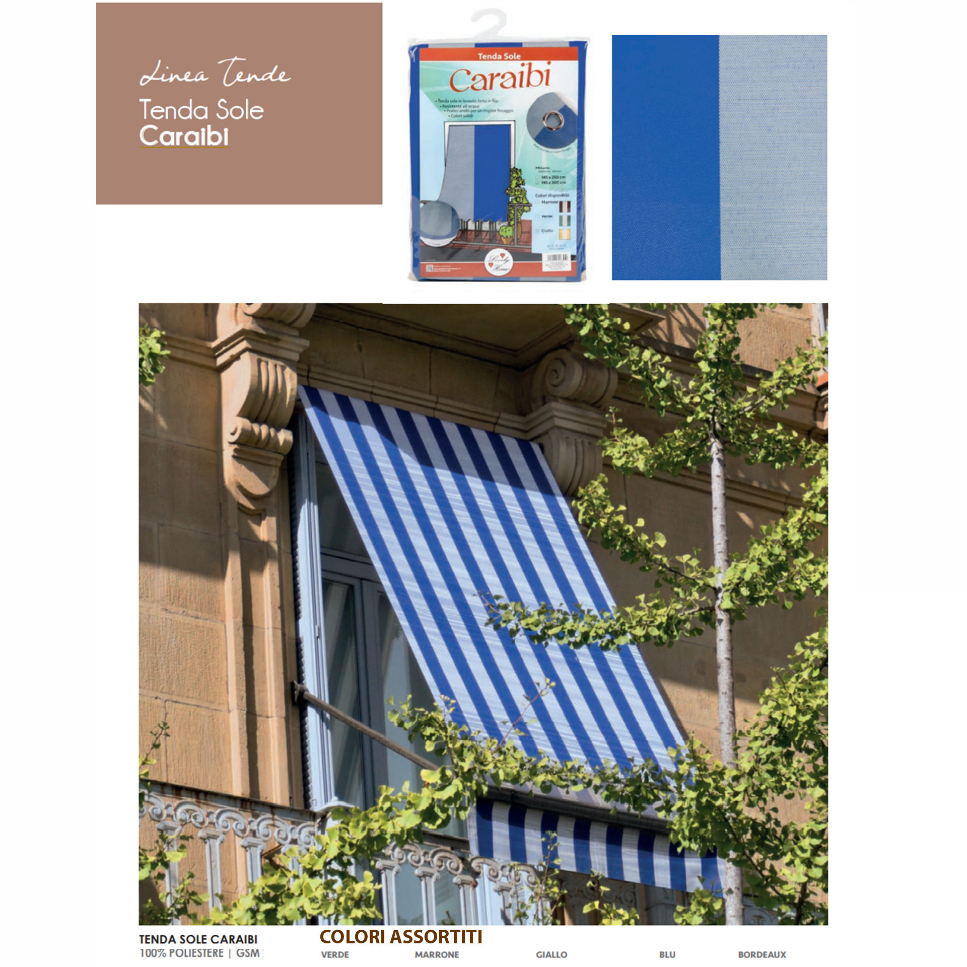 TENDA SOLE CARAIBI 200*300 FASCIA GIALLOLovely Home