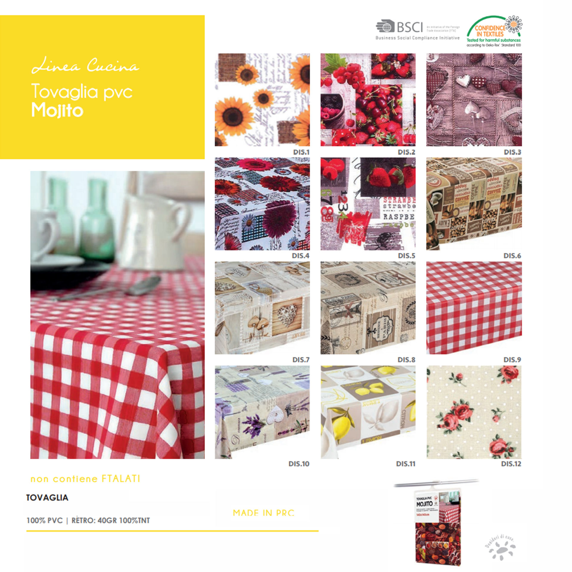 TOVAGLIA PVC MOJITO RD. 160 2019Lovely Home