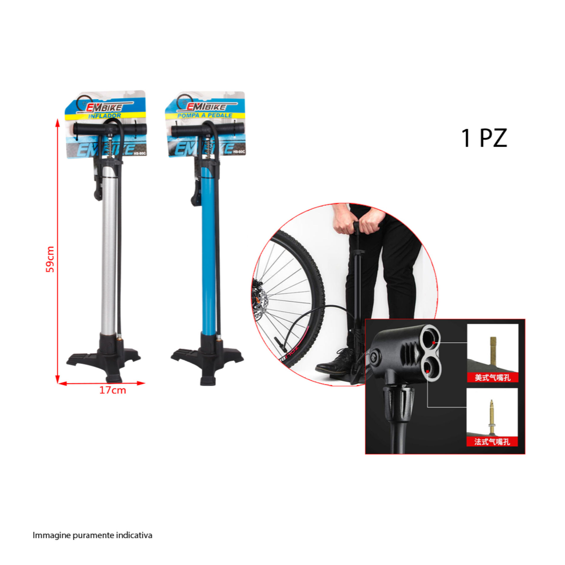 POMPA A PEDALE HS-80CEmi Style