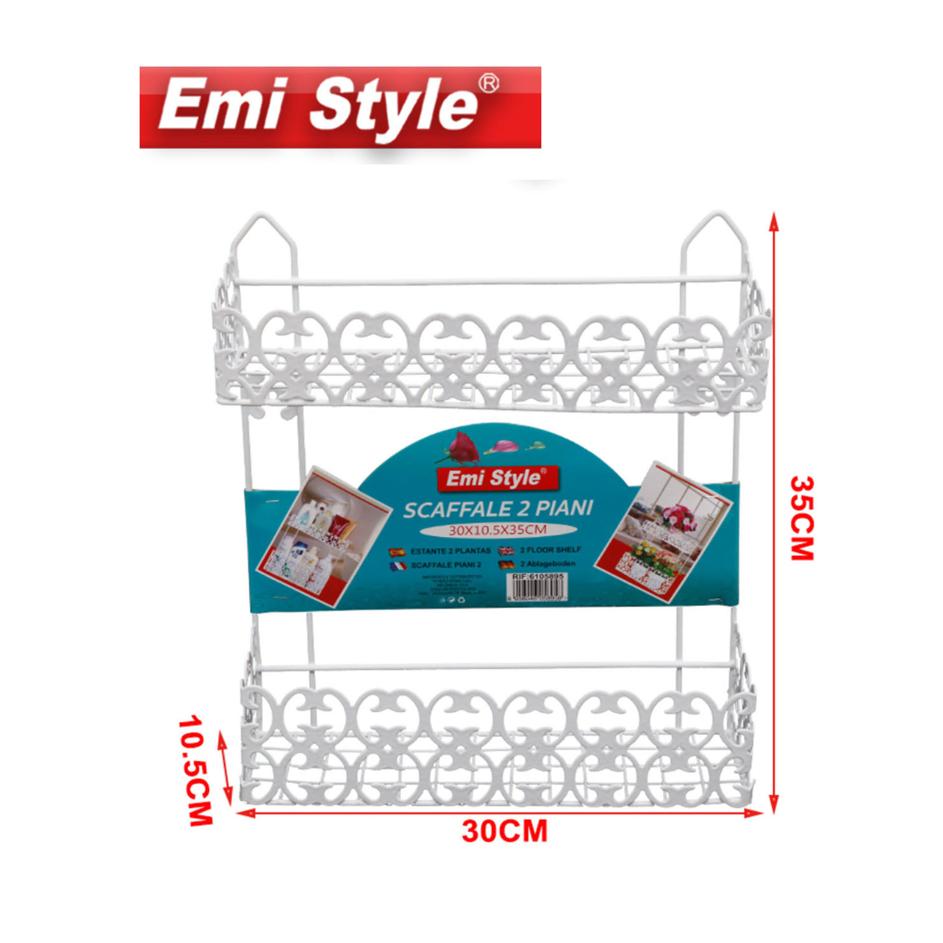 SCAFFALE 2 PIANI 30*10.5*35CMEmi Style