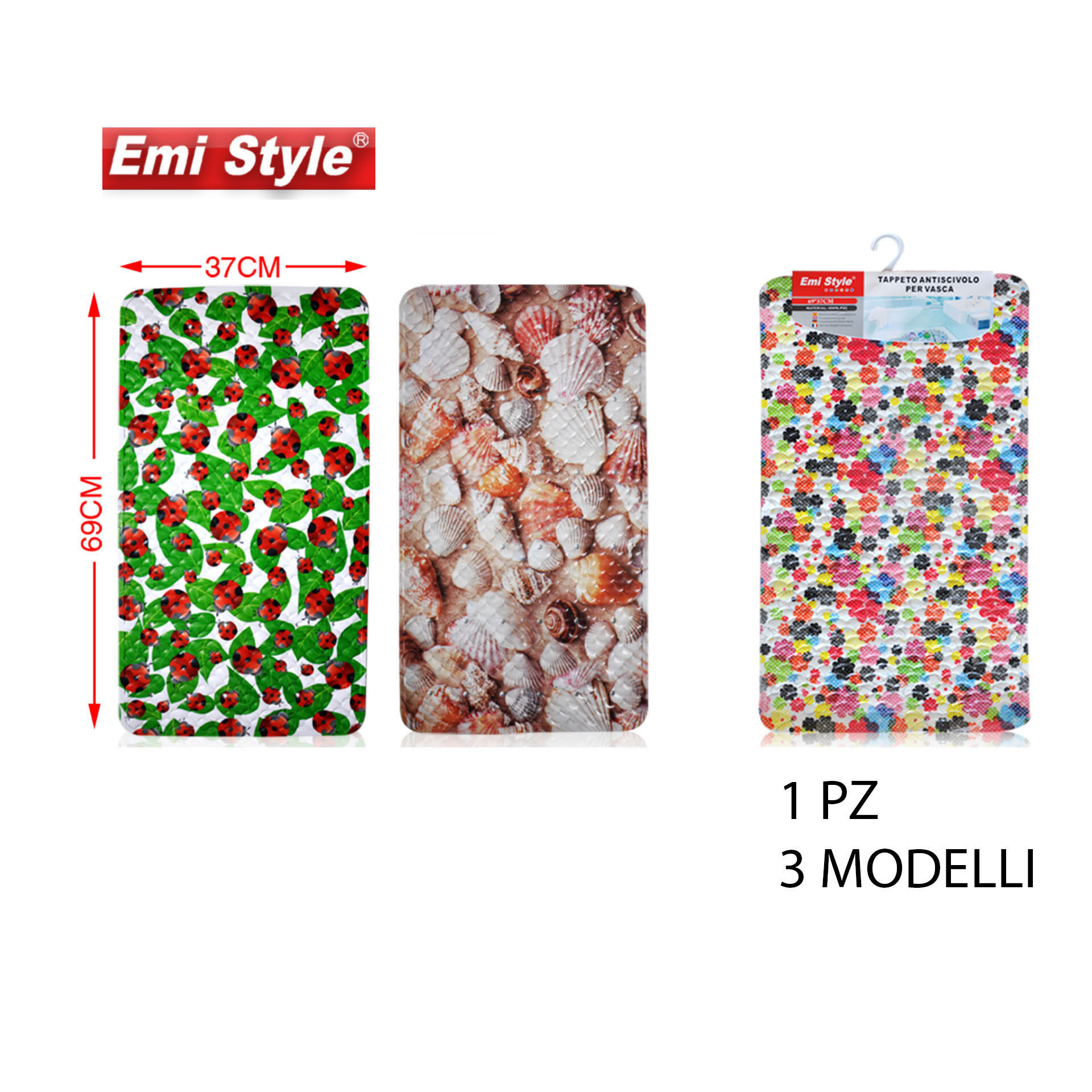 TAPPETO ANTISCIVOLO PER VASCA 69*37CMEmi Style