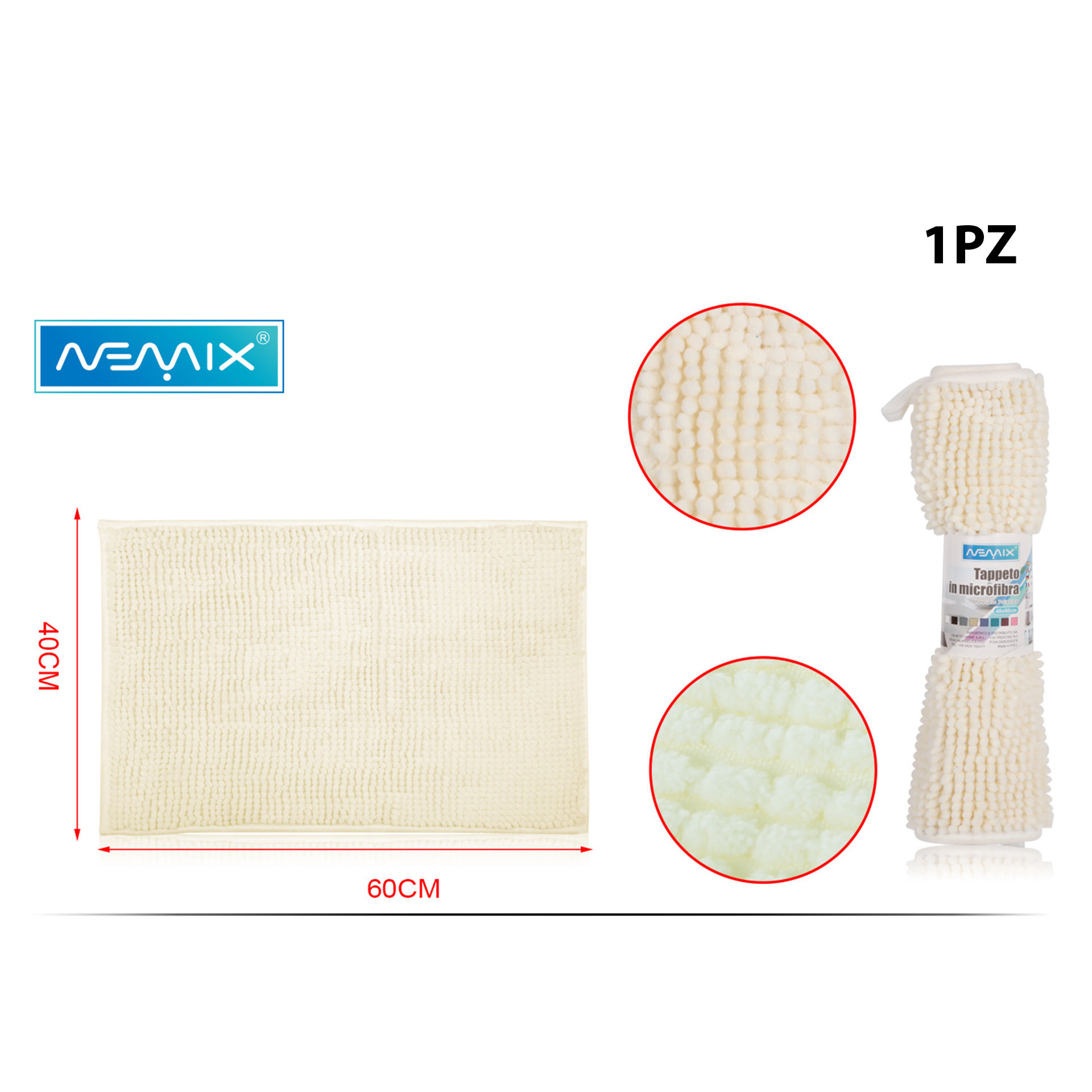 TAPPETO IN MICROFIBRA 40*60CMEmi Style