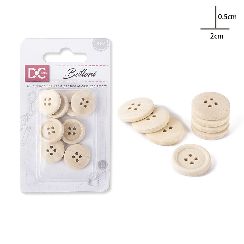 DC CASA BOTTONI LEGNO 2X0,5CM 8PZDc