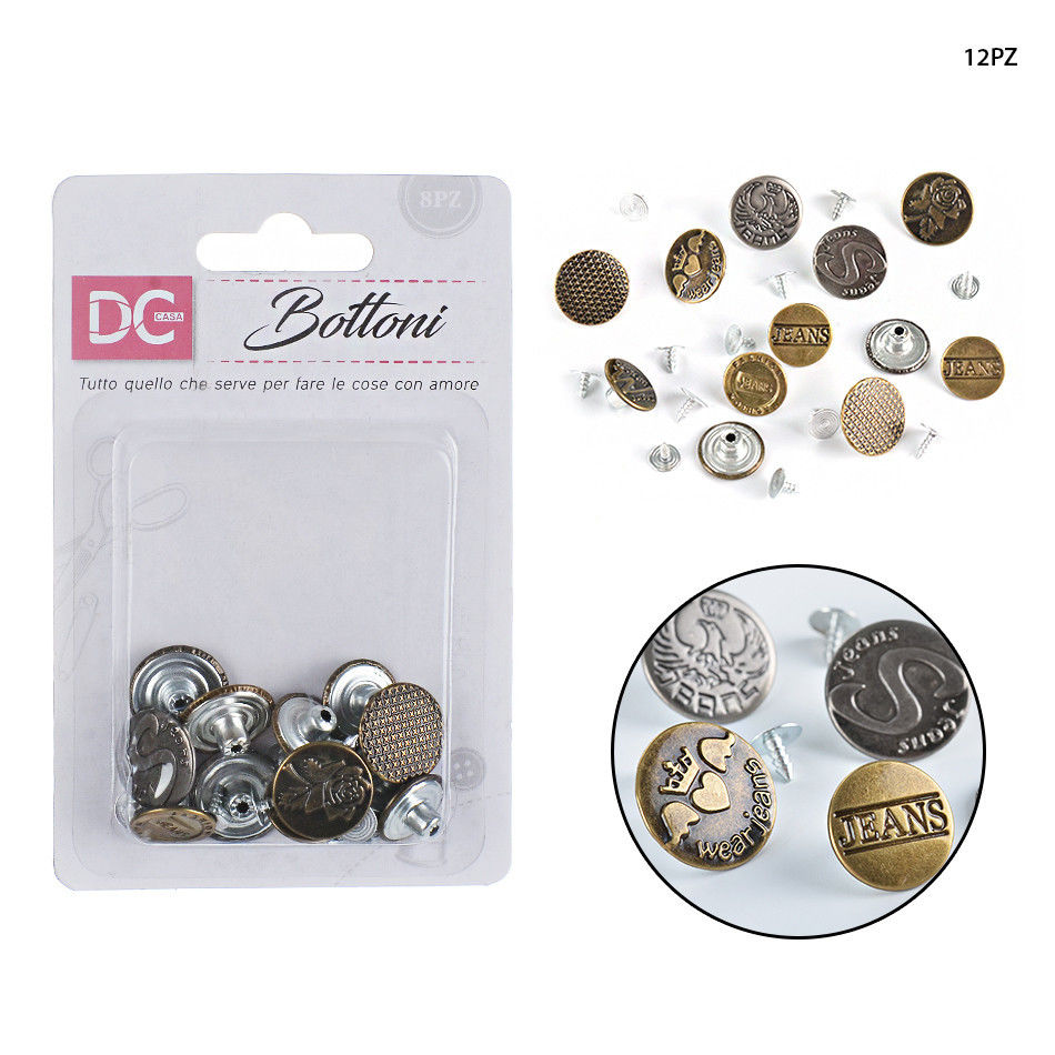 DC CASA BOTTONI PER JEANS 12PZDc