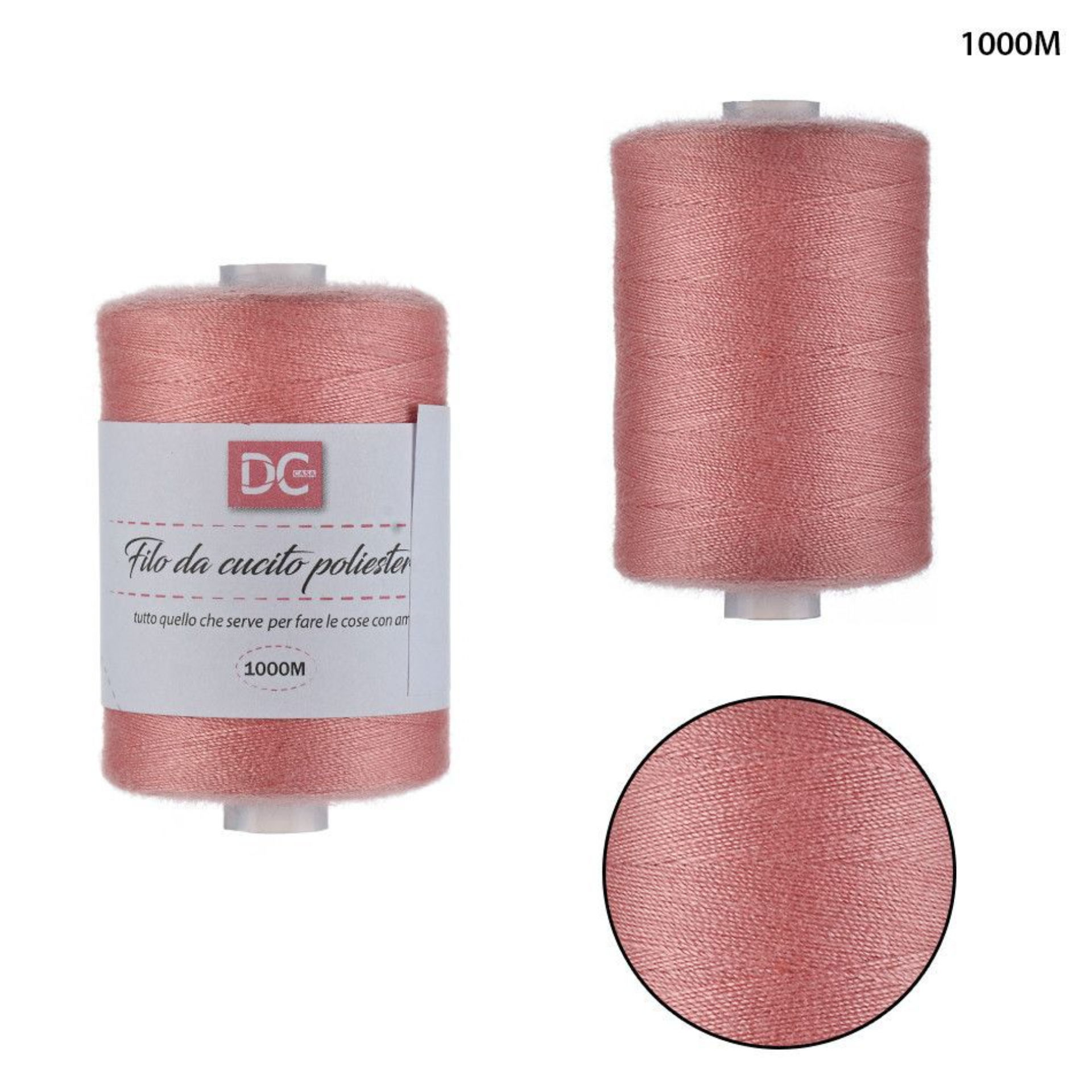 DC CASA FILO CUCITO POLIESTERE 1000M N.102 ROSA A.Dc