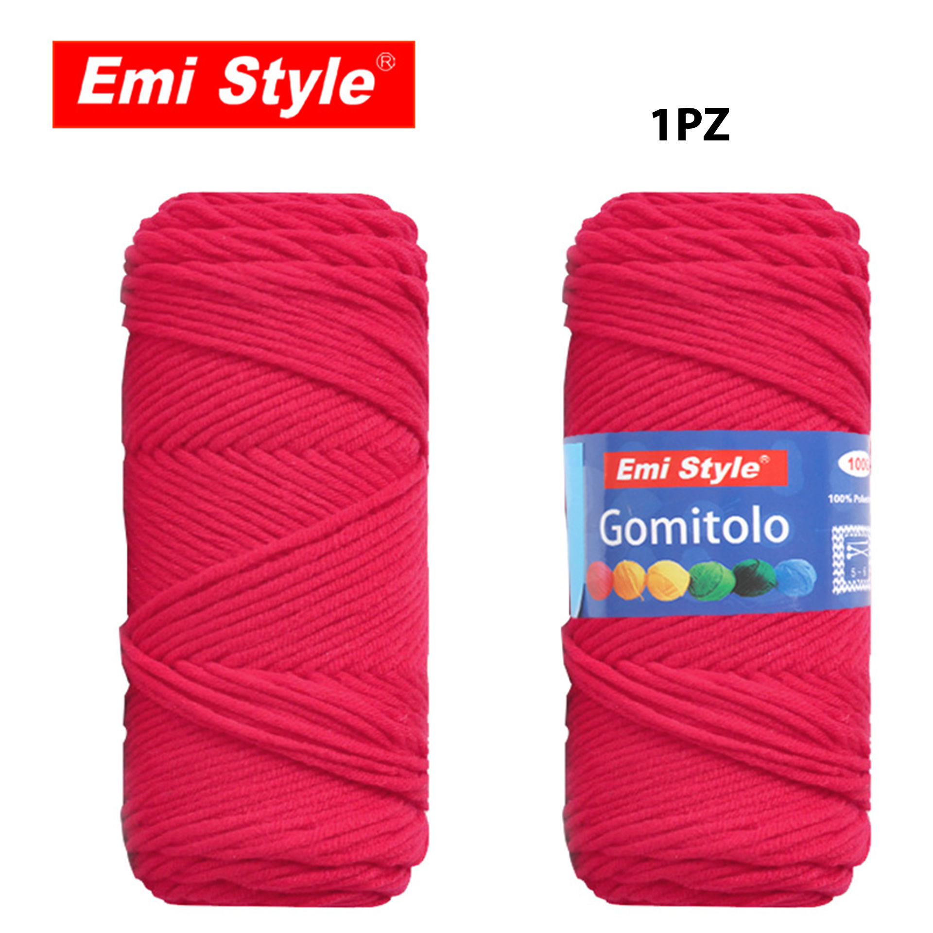 GOMITOLO ROSSO ROSA 100GEmi Style