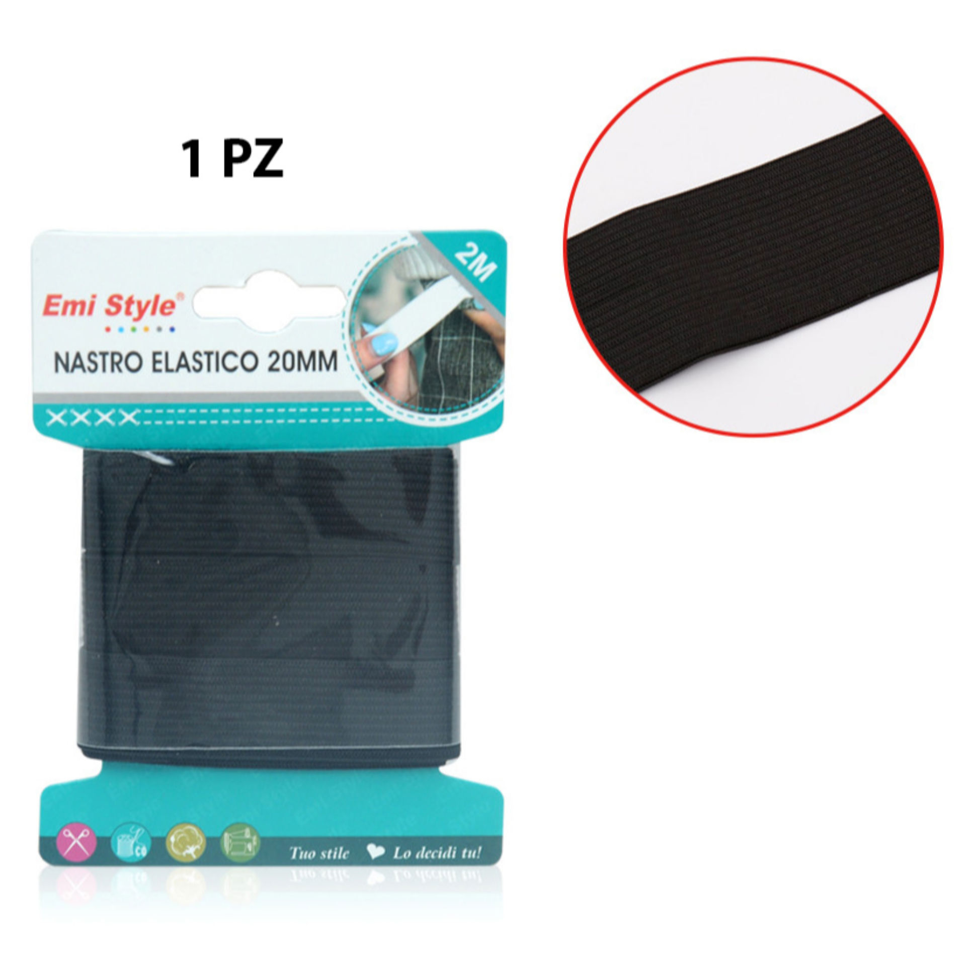 NASTRO ELASTICO 20MM*2M(6218955-B)Emi Style