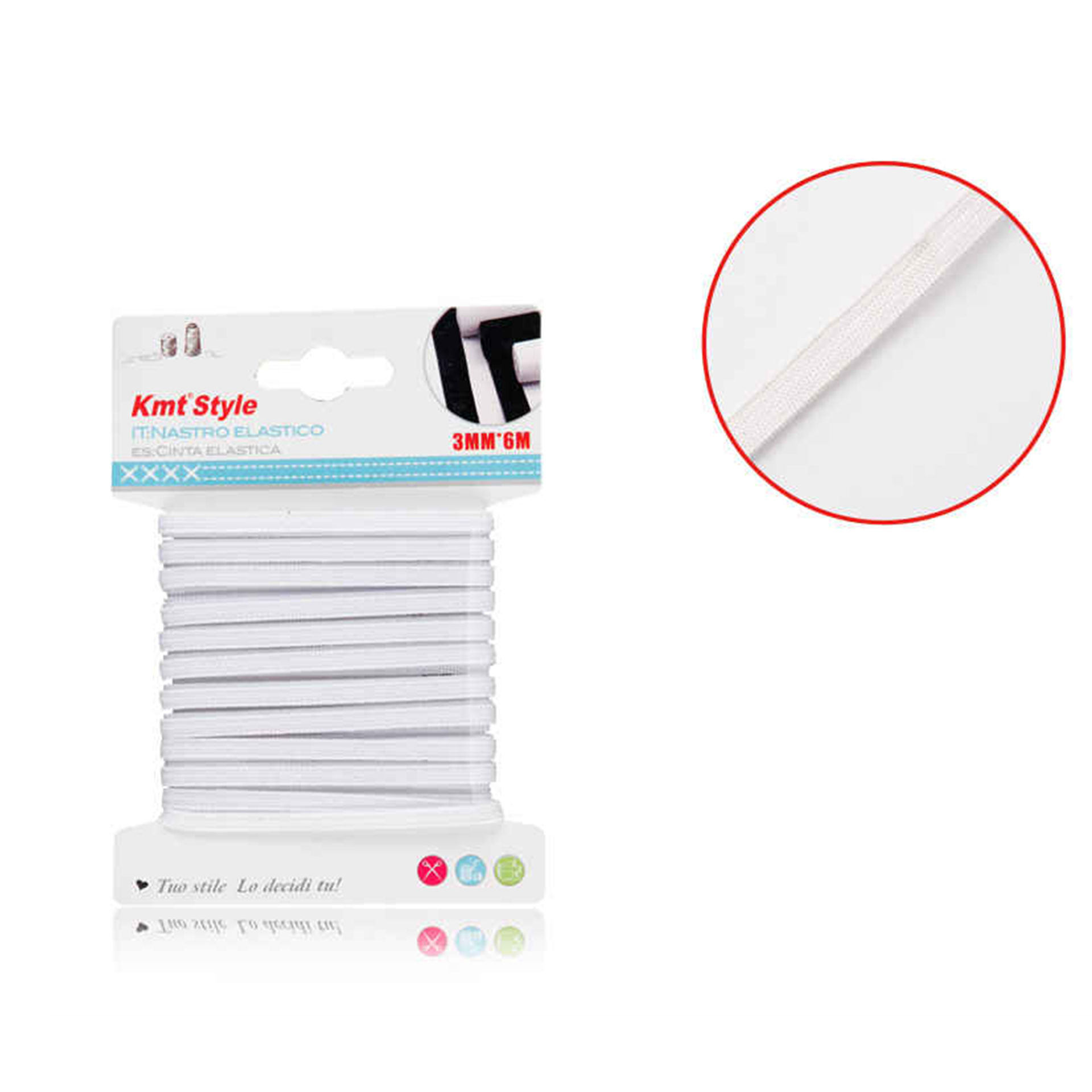 NASTRO ELASTICO 3MM*6M(6218950-A)Emi Style