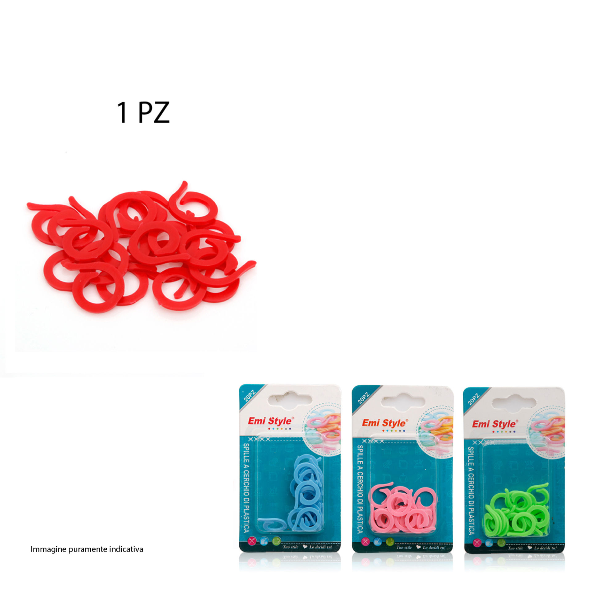 SPILLE A CERCHIO DI PLASTICA 20PZEmi Style