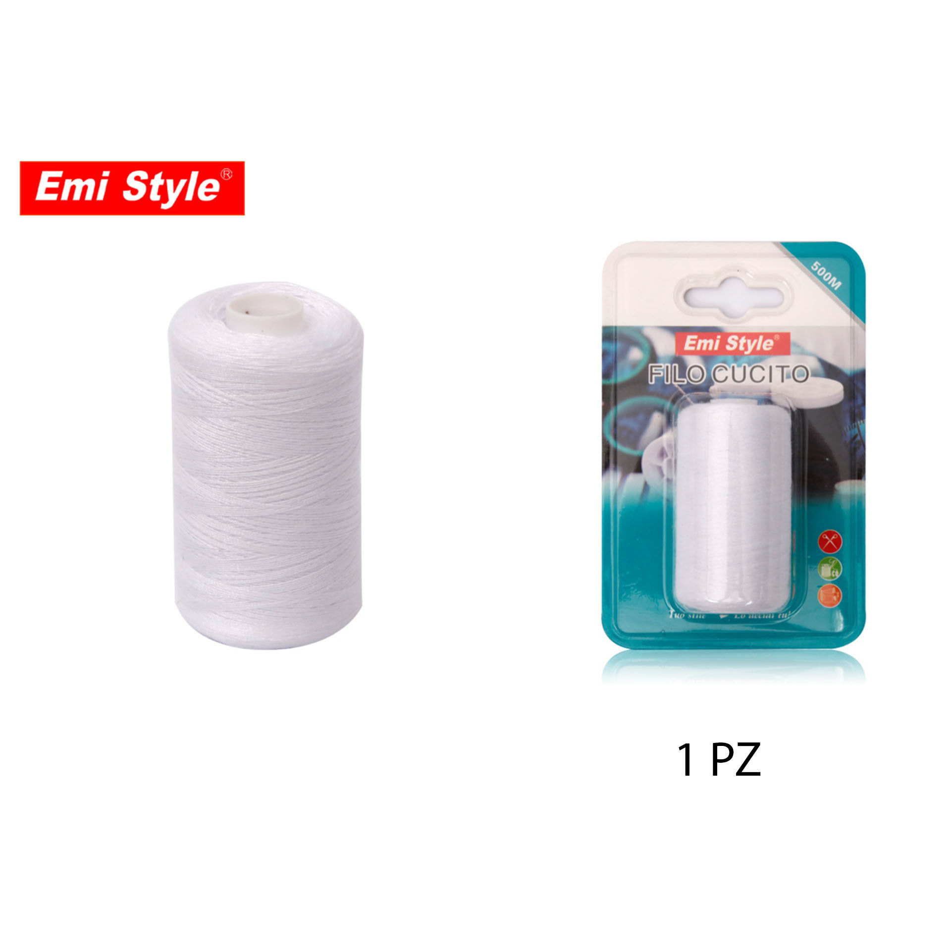 EMI STYLE FILO CUCITO BIANCO 500MKmt