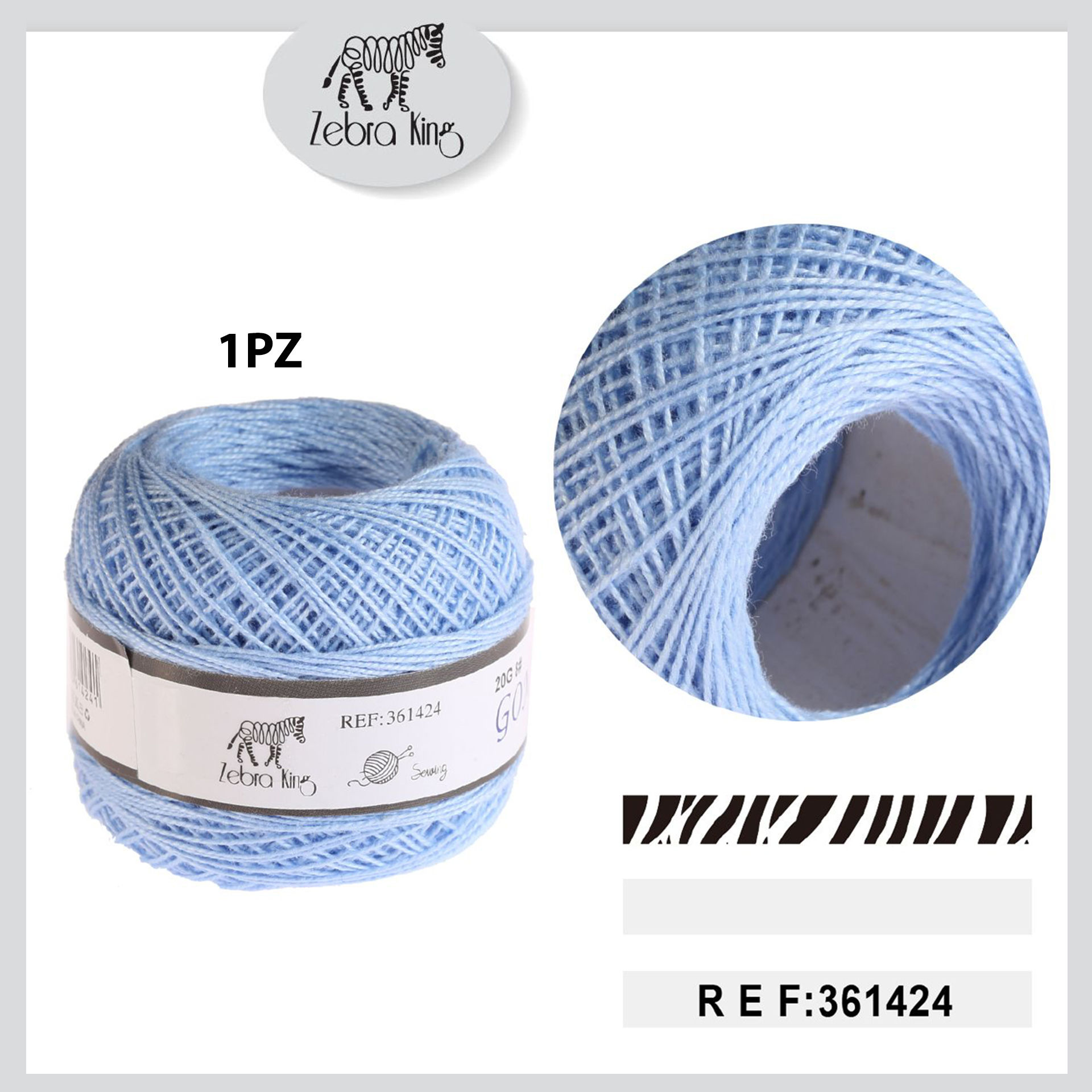 GOMITOLO DI COTONE AZZURROParty Go