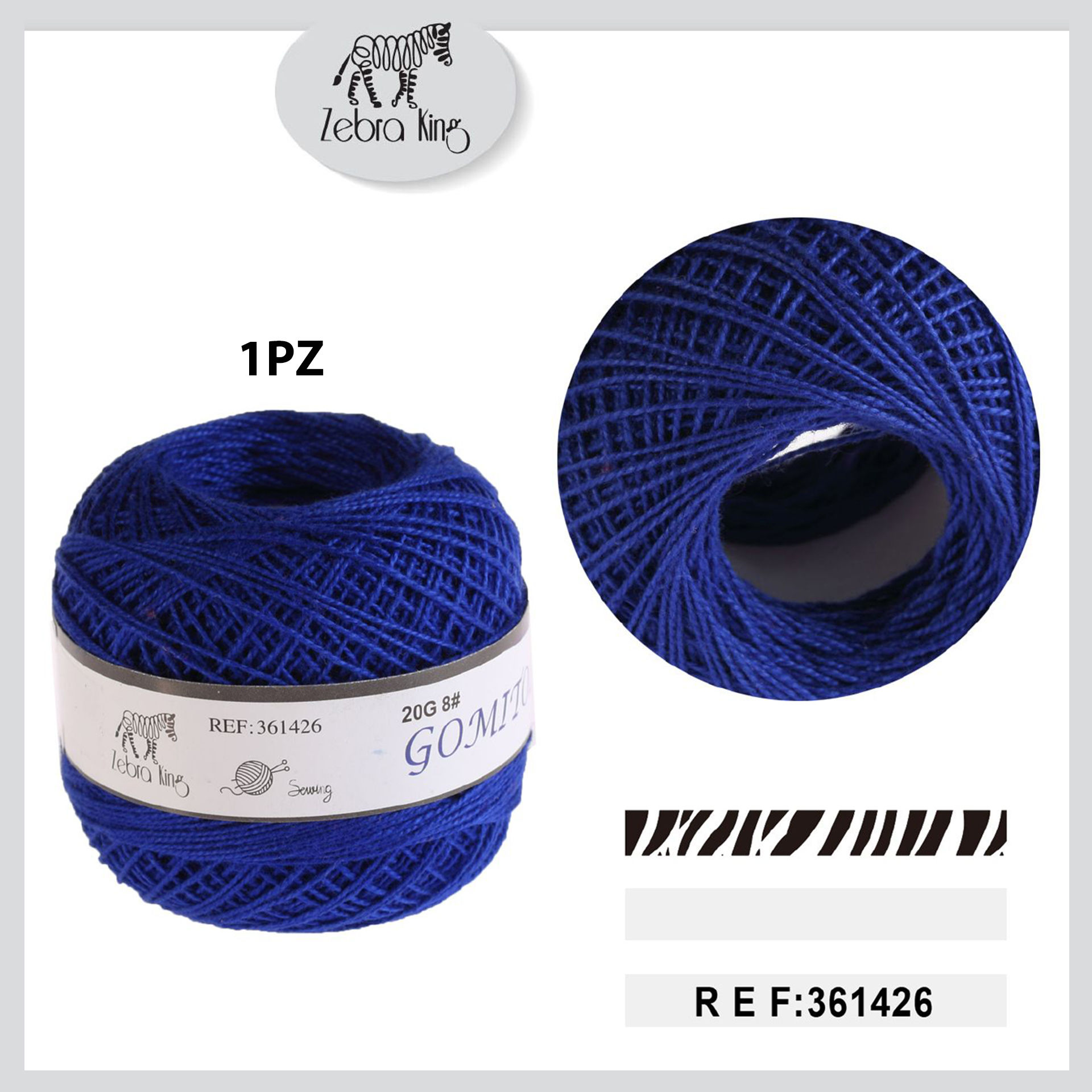 GOMITOLO DI COTONE AZZURRO SMERALDOParty Go