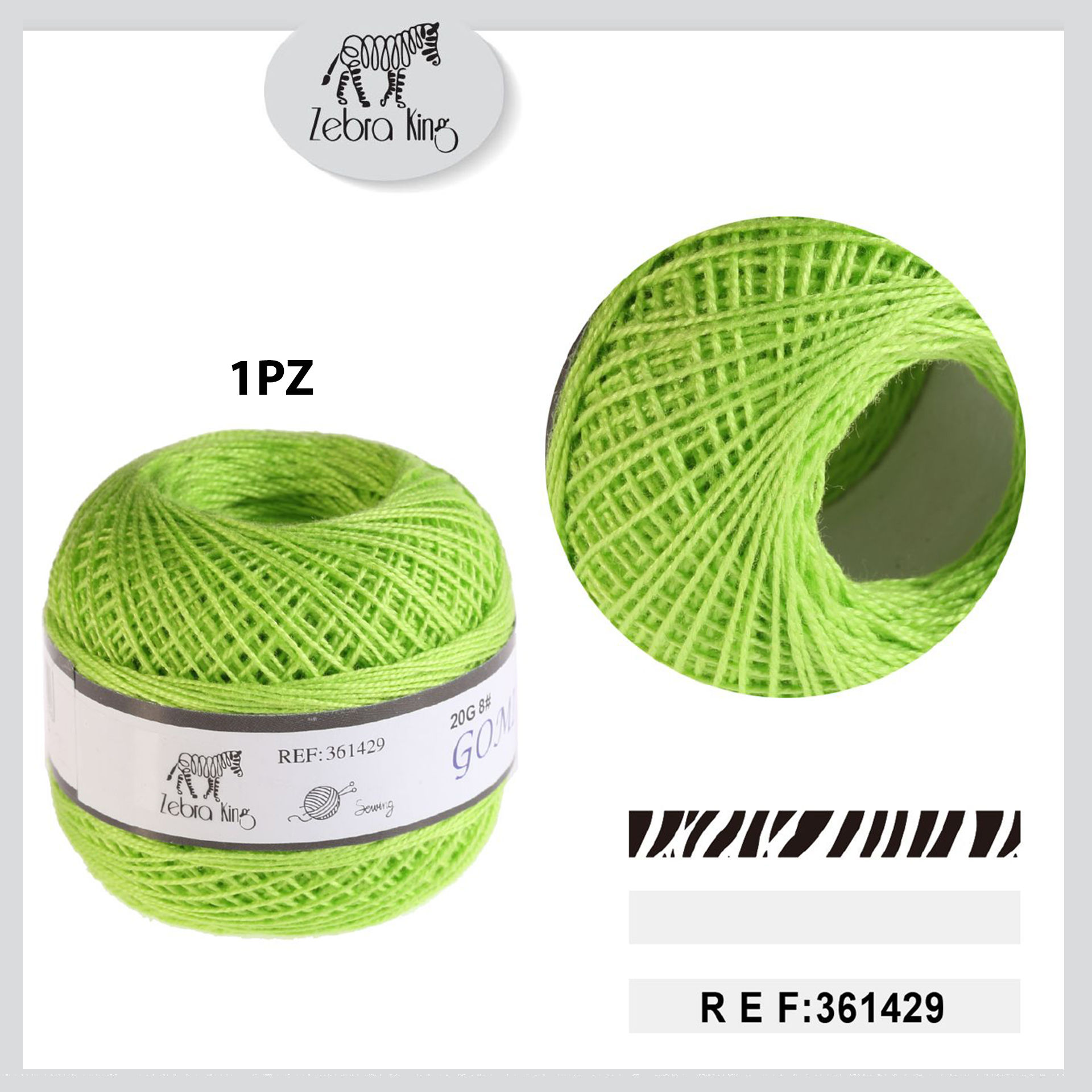 GOMITOLO DI COTONE VERDE CHIAROParty Go