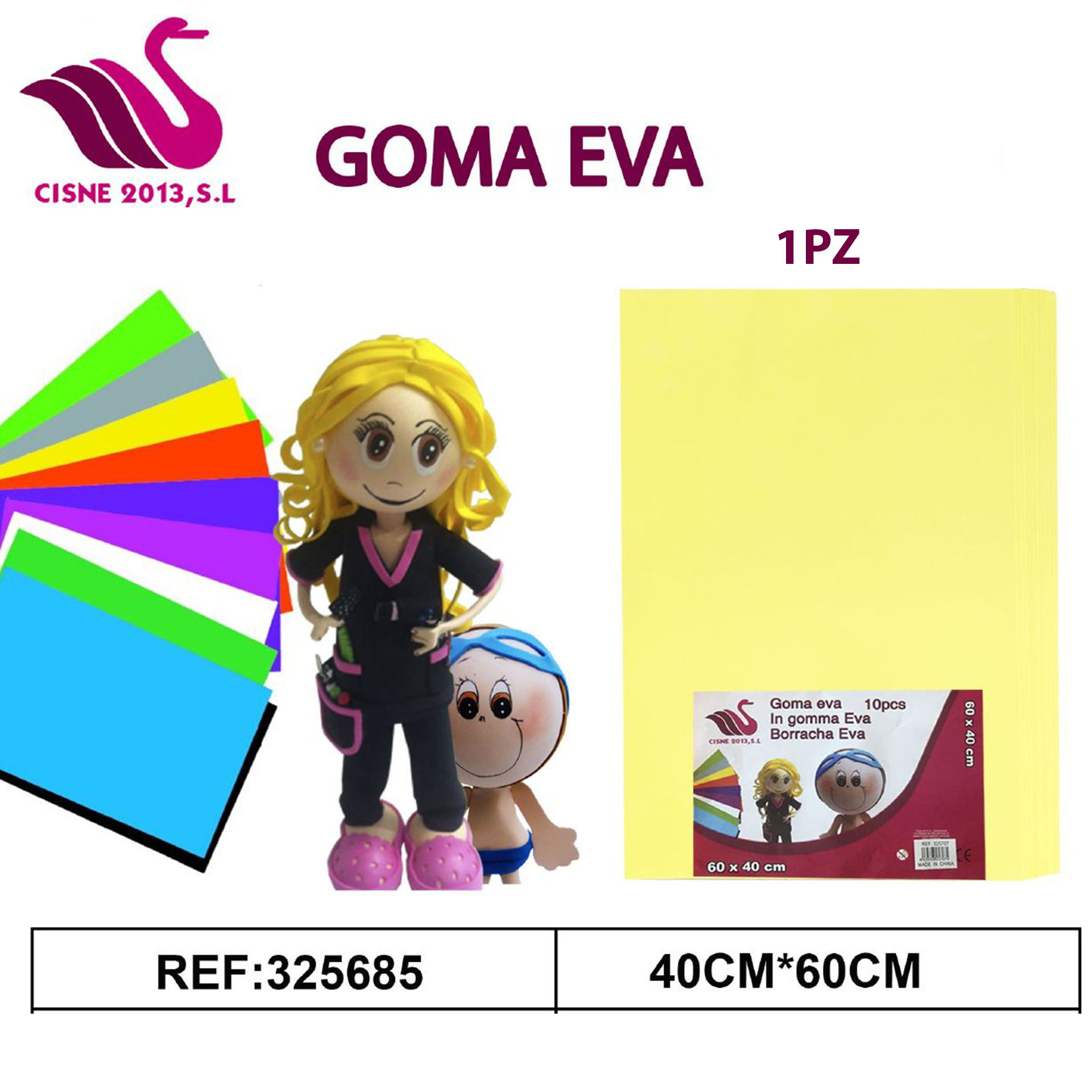 GOMMA CREPLA GIALLO 40*60Party Go