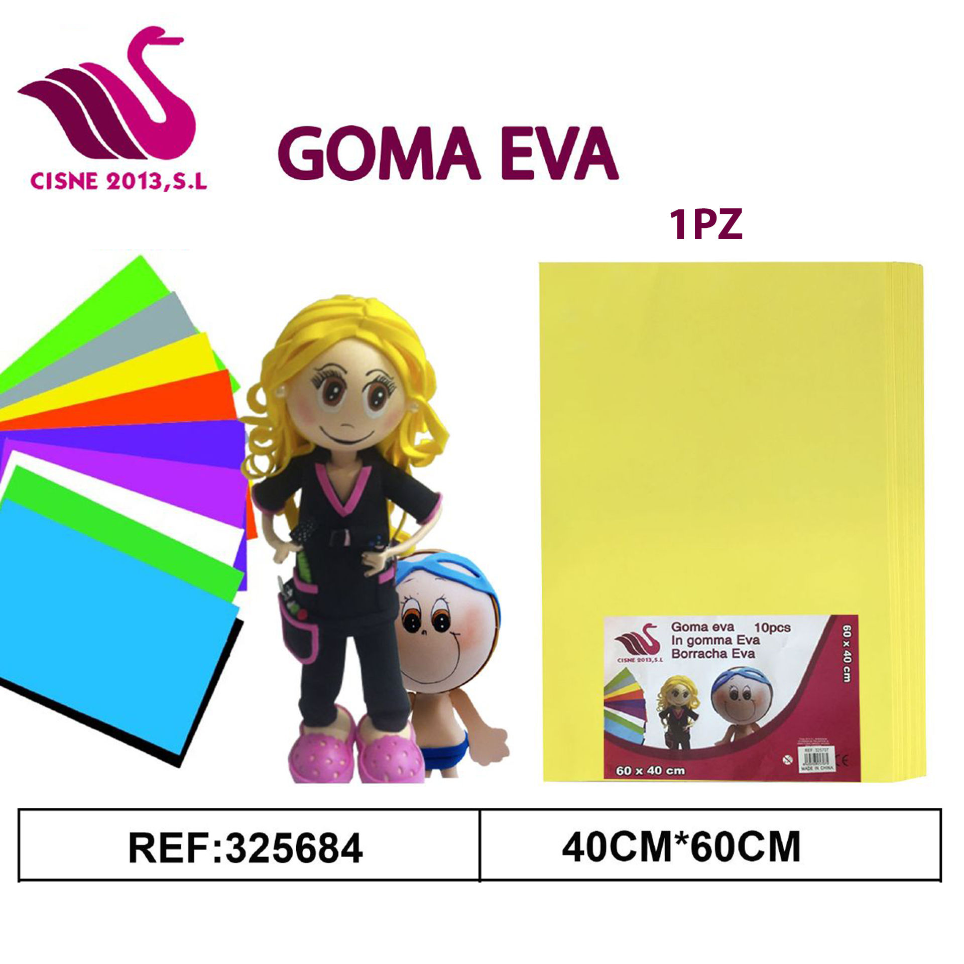 GOMMA CREPLA GIALLO LIMONE 40*60Party Go