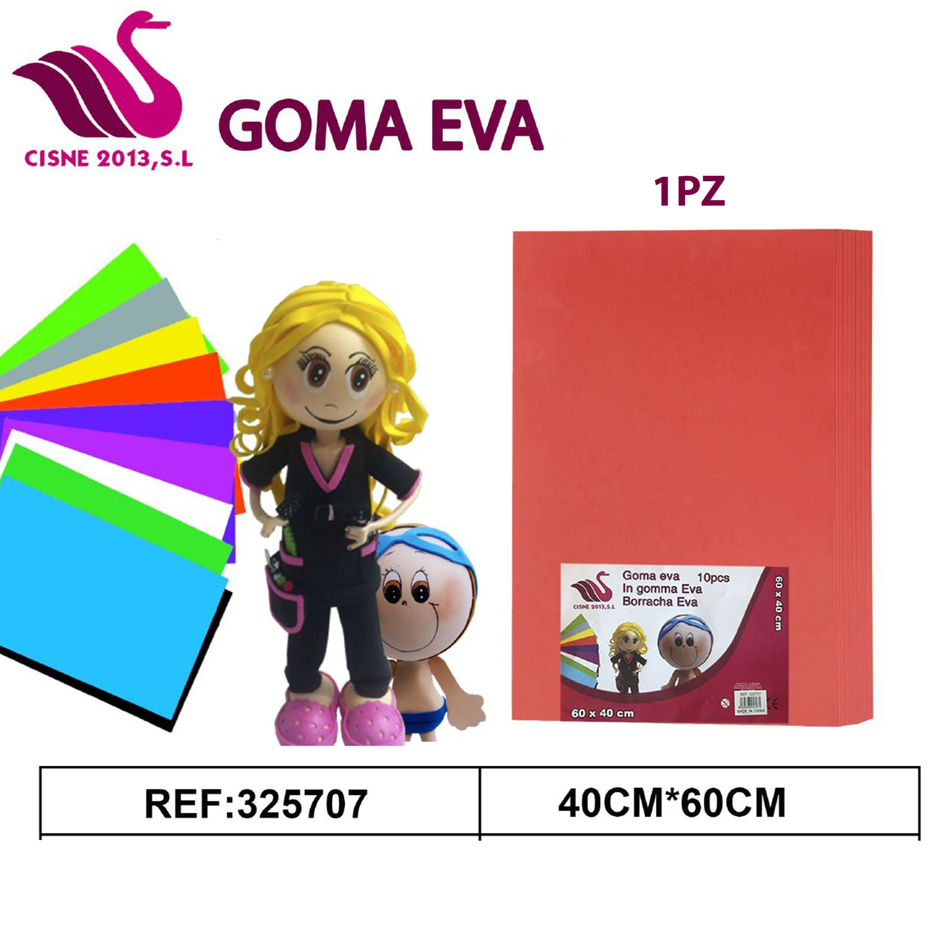 GOMMA CREPLA ROSSO 40*60Party Go