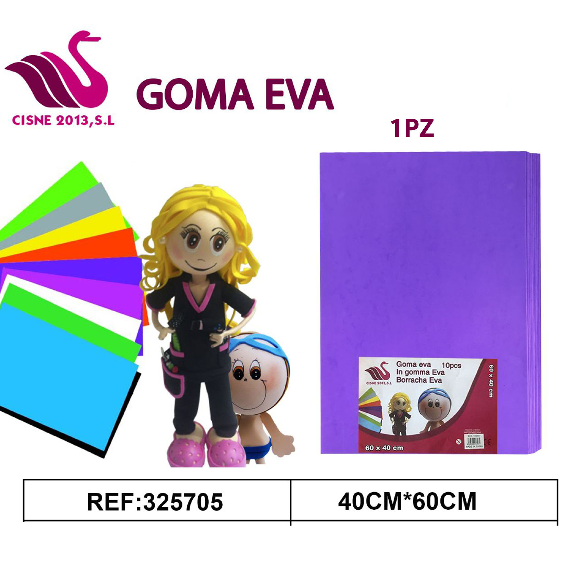 GOMMA CREPLA VIOLA 40*60Party Go