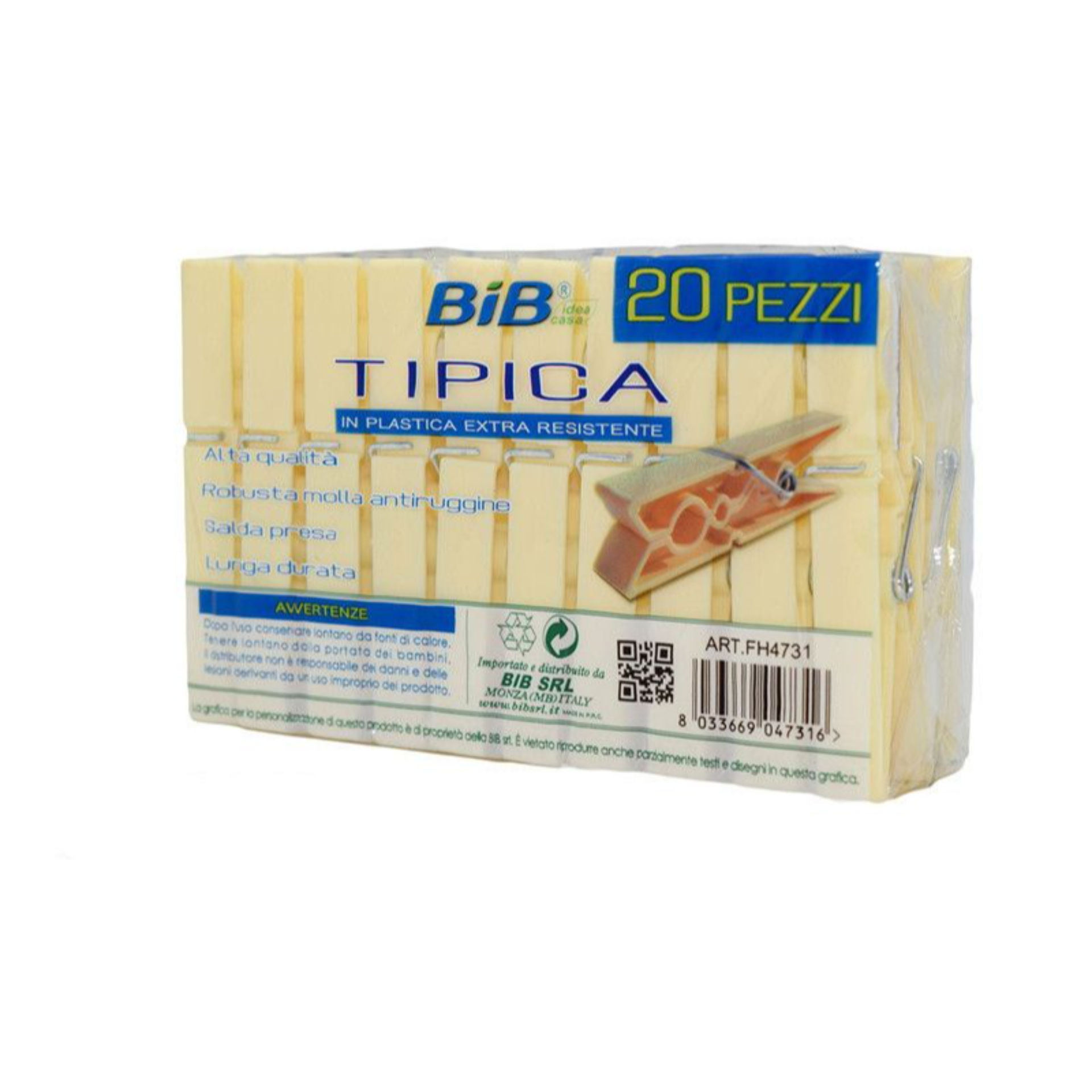 MOLLETTE IN PLASTICA CLASSICA 20PZ 1Bib