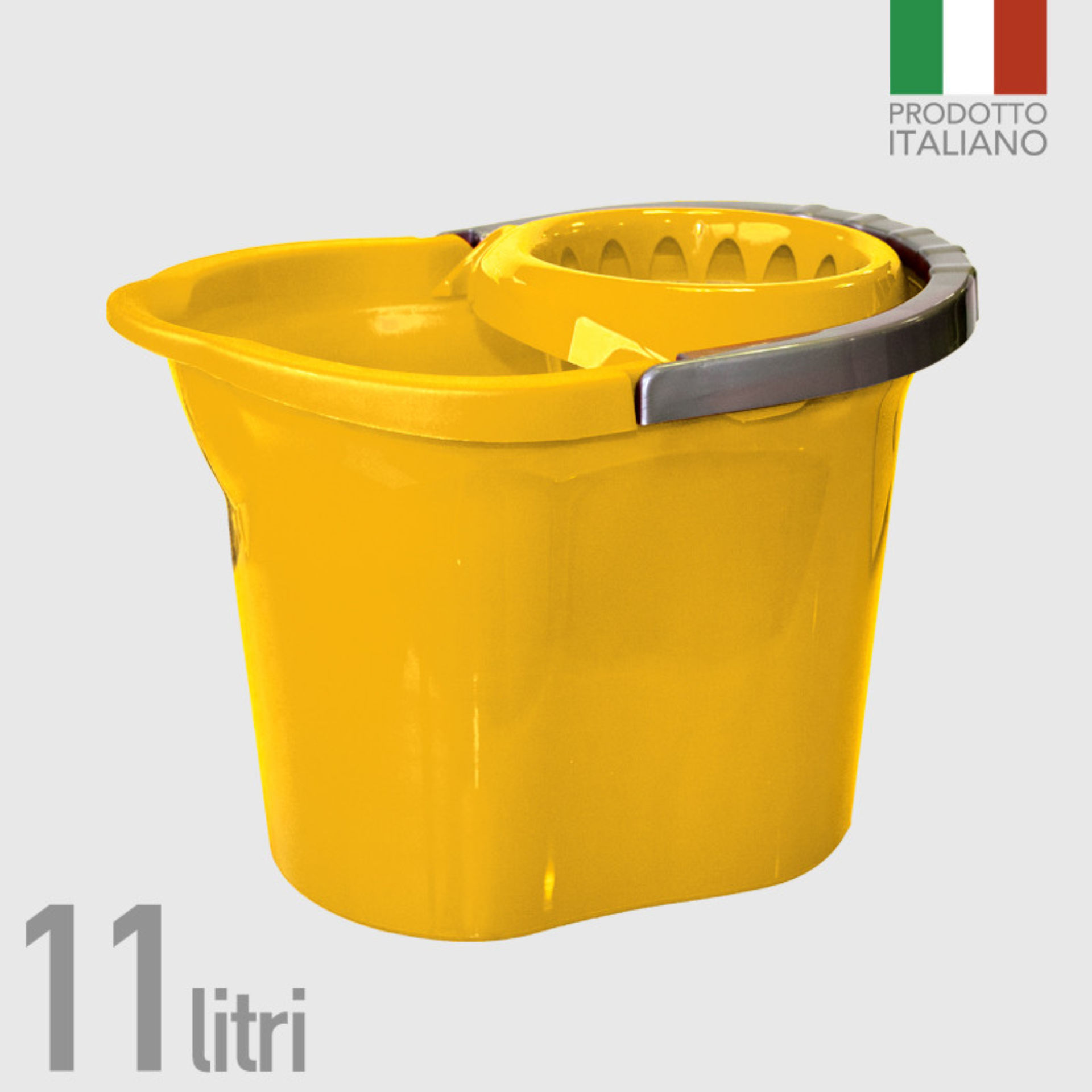 SECCHIO CON STRIZZATORE SMART GIALLO 11 LTLa Briantina
