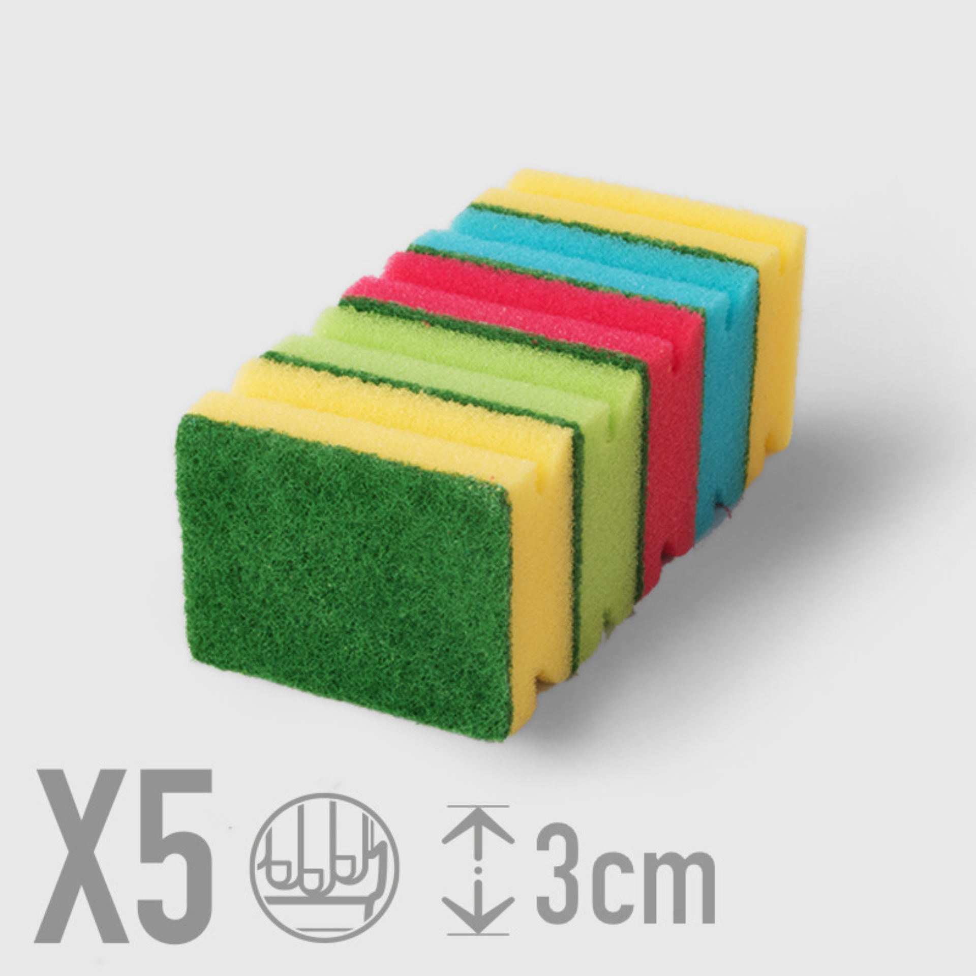 SPUGNE ABRASIVE IMPUGNATURA REBECCA 5 PZLa Briantina