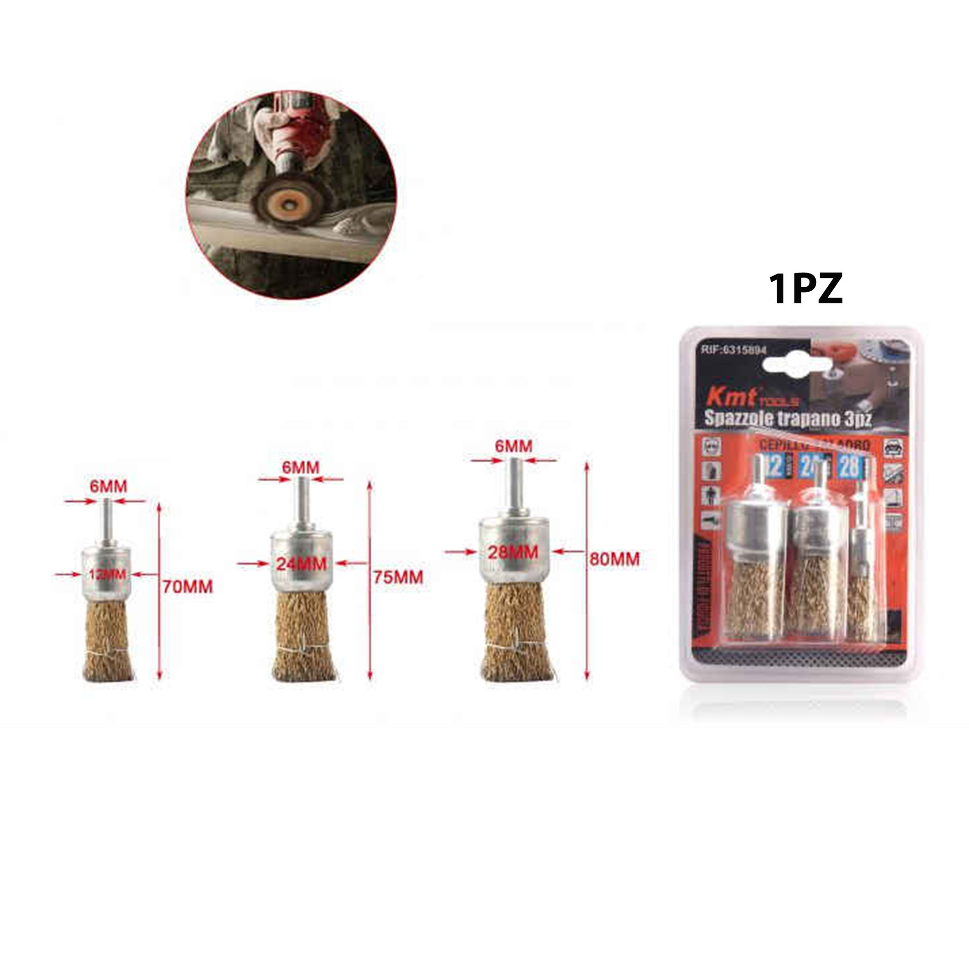 SPAZZOLE TRAPANO 3PCSEmi Style