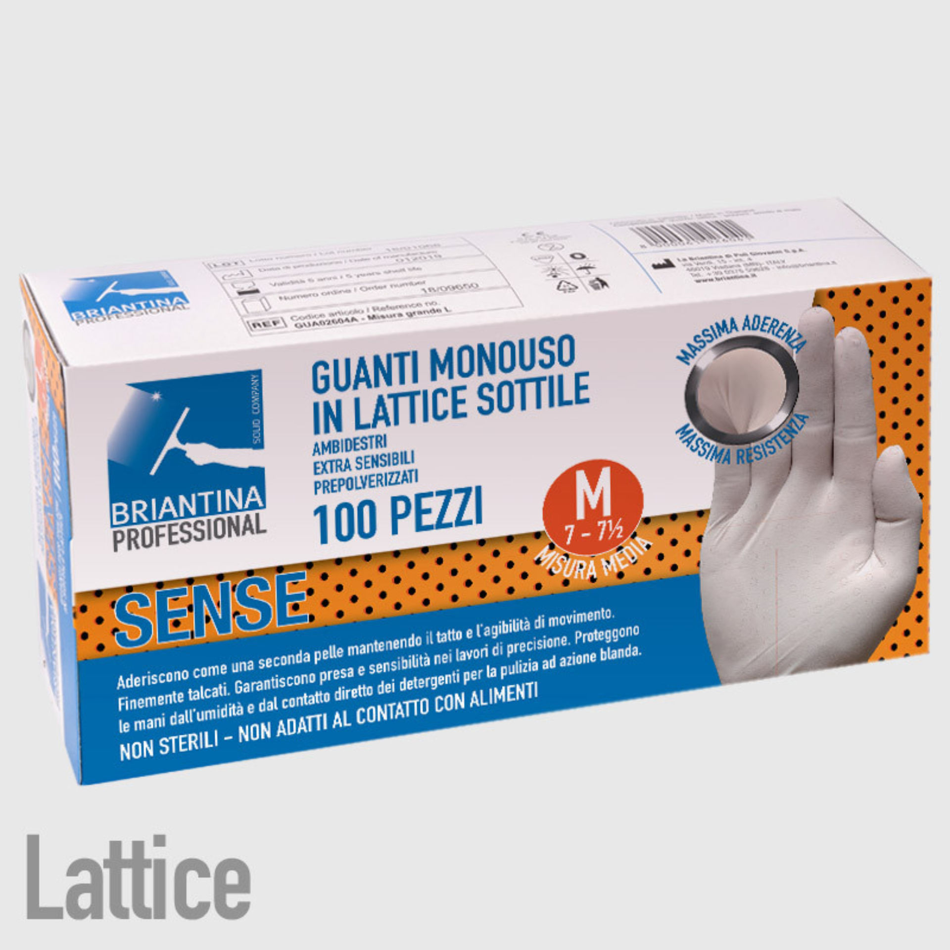 VV GUANTI SENSE LATTICE 100 PZ MEDIALa Briantina