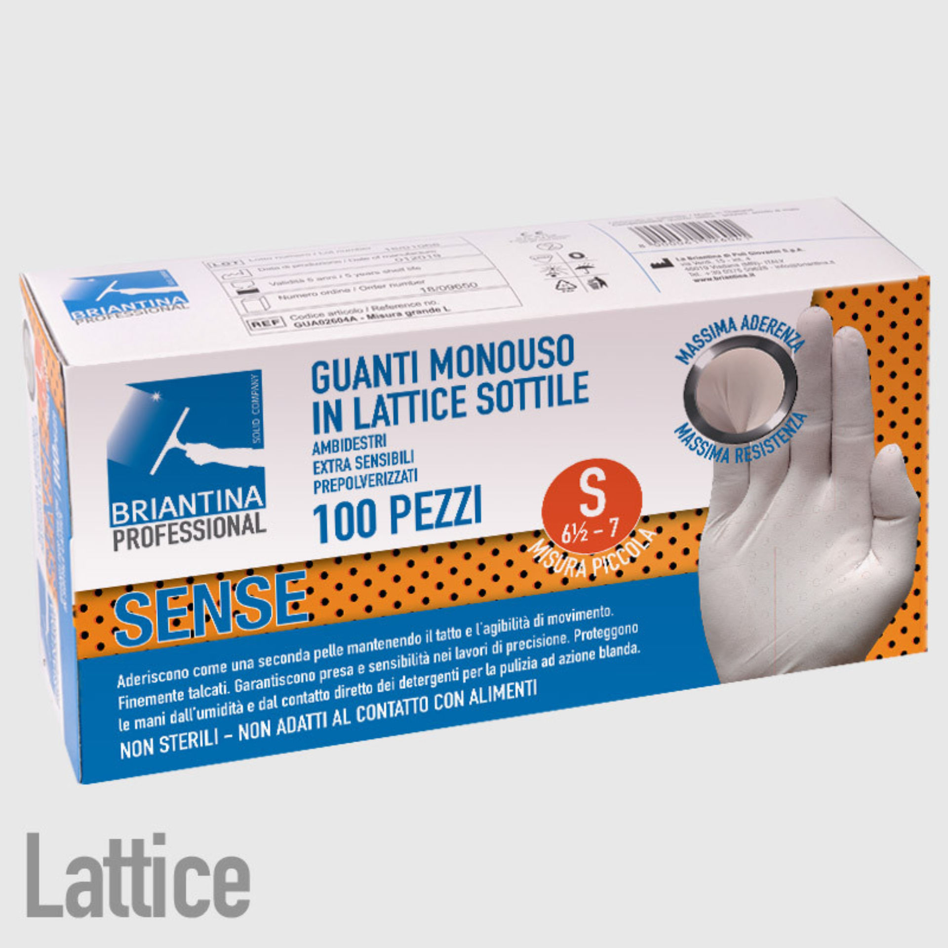 VV GUANTI SENSE LATTICE 100 PZ PICCOLALa Briantina